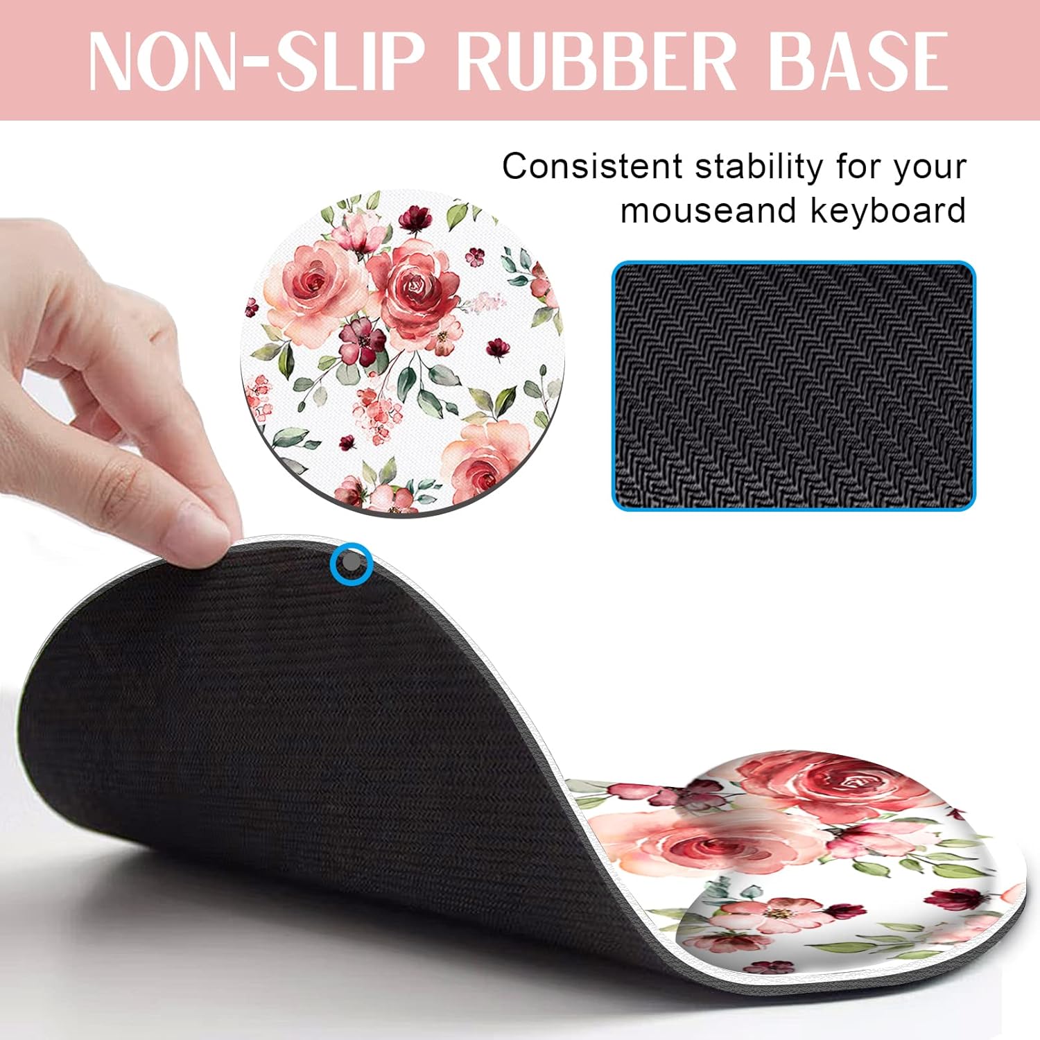 Galdas Alfombrilla de mouse ergonómica con soporte para muñeca y reposamuñecas para teclado, alfombrillas de mouse para juegos para computadora de