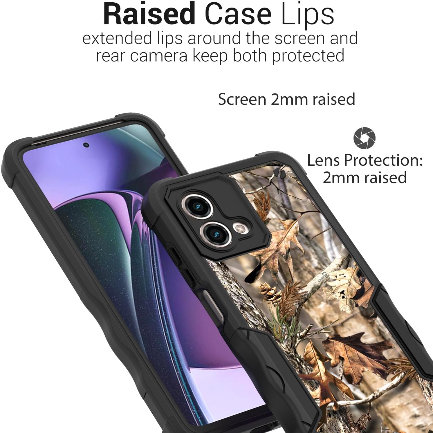 CoverON Funda resistente diseñada para Motorola Moto G Stylus 5G 2023, resistente grado militar A de plástico duro híbrido de goma TPU con agarre de