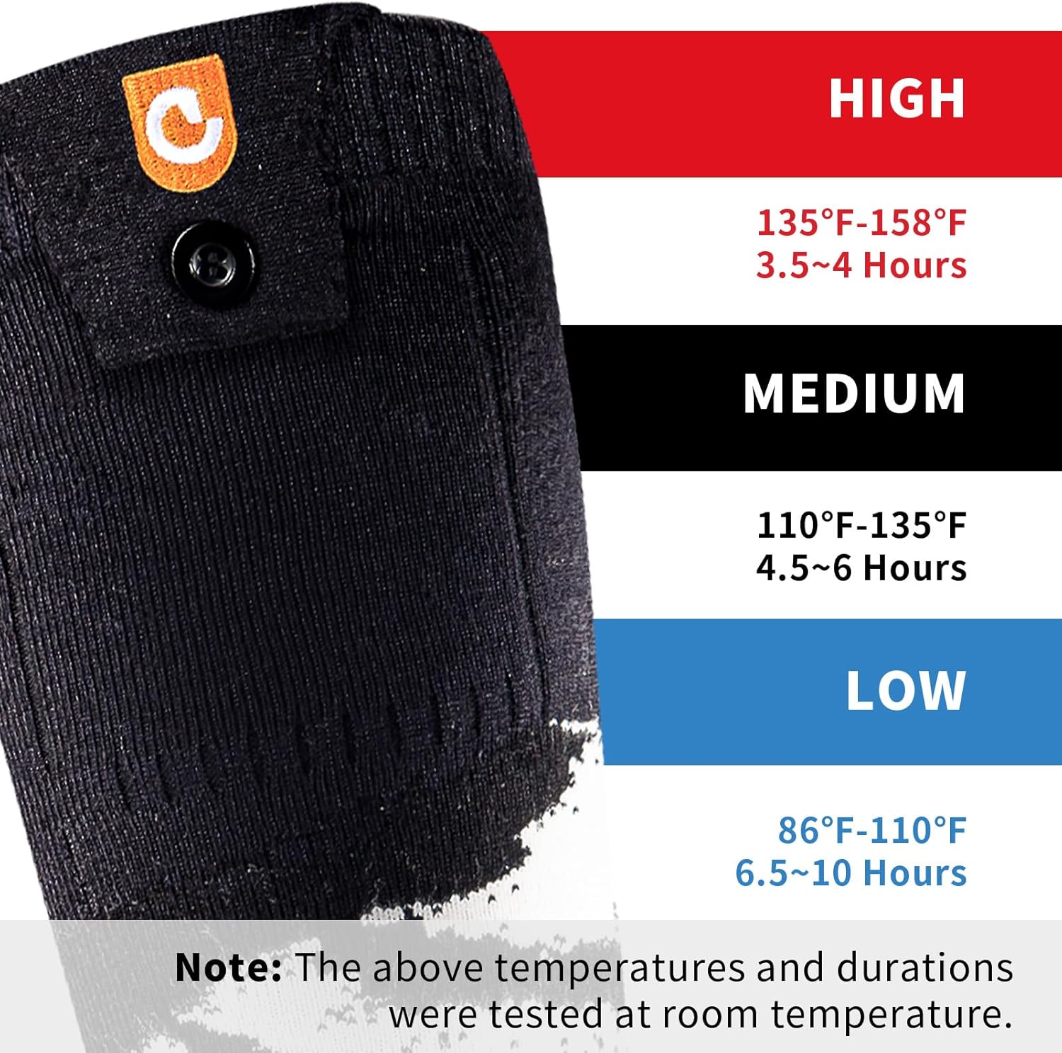 Heated Socks for Men Women – OIGOGOI 5000mAh Rechargeable Electric Heated Socks Foot Warmers 3 Heating Settings with APP Remote Control for Skiing