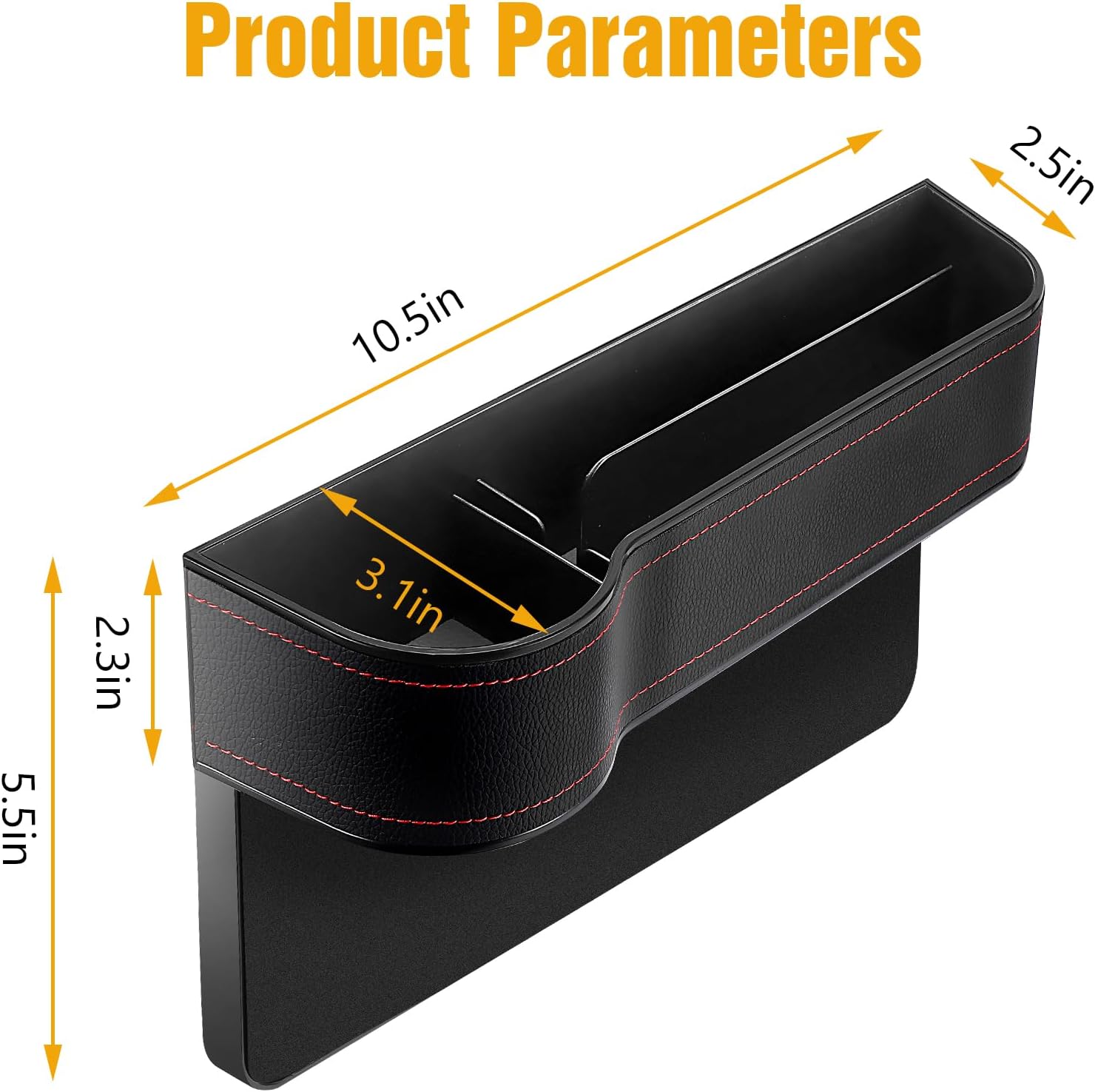 Organizador de espacio para asiento de automóvil, 2 paquetes multifuncionales de accesorios de automóvil con soporte para tazas para teléfono,