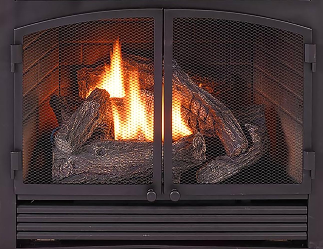 Duluth Forge Inserto de chimenea sin ventilación de combustible dual – 32,000 BTU, modelo de control T-Stat FDF400T-ZC