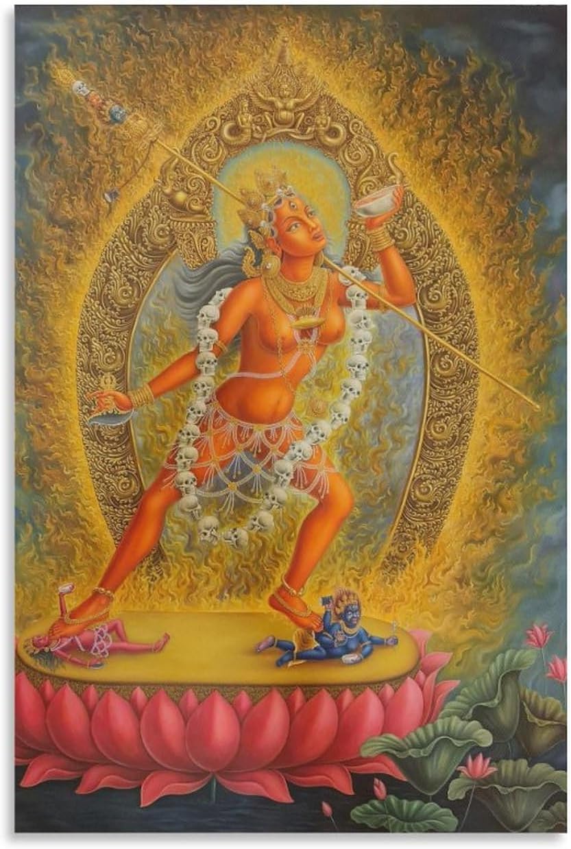 Vajrayogini Thang Ga – Póster de arte religioso, pintura en lienzo, póster de arte de pared para dormitorio, sala de estar, decoración de 08 x 12