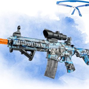 Juguete eléctrico de bola de gel, modelos automáticos y manuales, juguete de gel con gafas para jugar al aire libre (azul) Juguete eléctrico de bola de gel, modelos automáticos y manuales, juguete de gel con gafas para jugar al aire libre (azul)