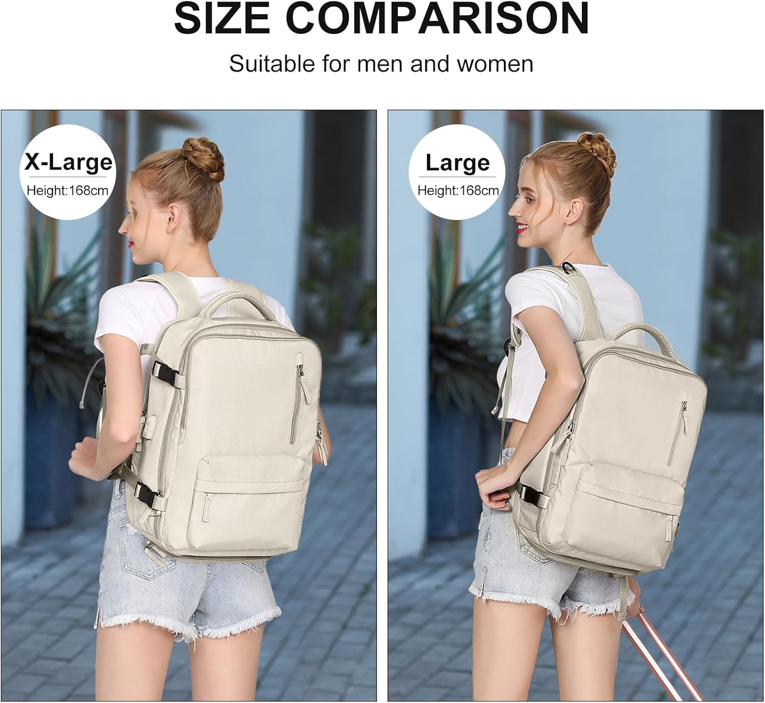 WONHOX Mochila de viaje grande para computadora portátil aprobada para el vuelo, mochila de negocios para mujeres y hombres Mochila de Viaje