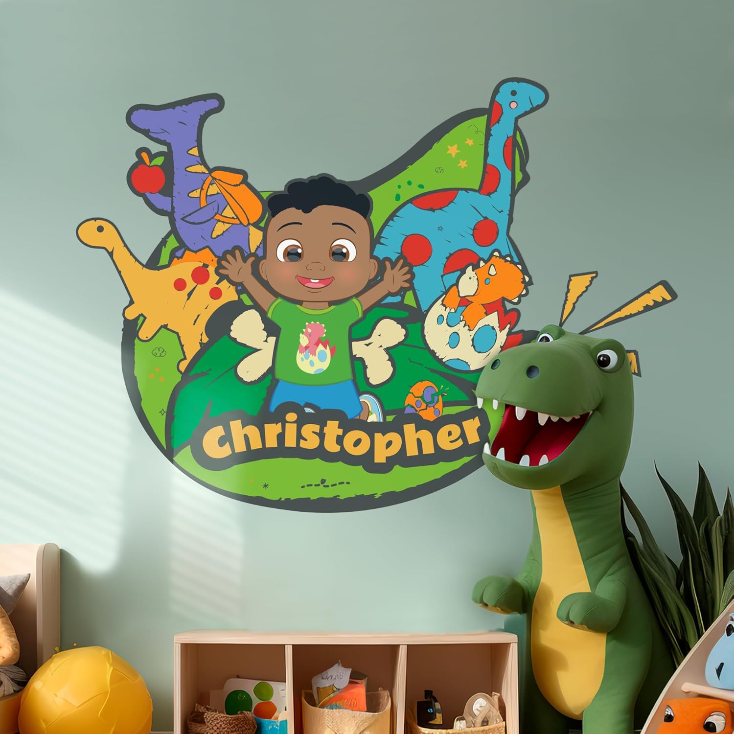 EGD CoComelon – Decoración de pared personalizada con nombre I Calcomanías de pared con nombre personalizado para la decoración de la habitación de