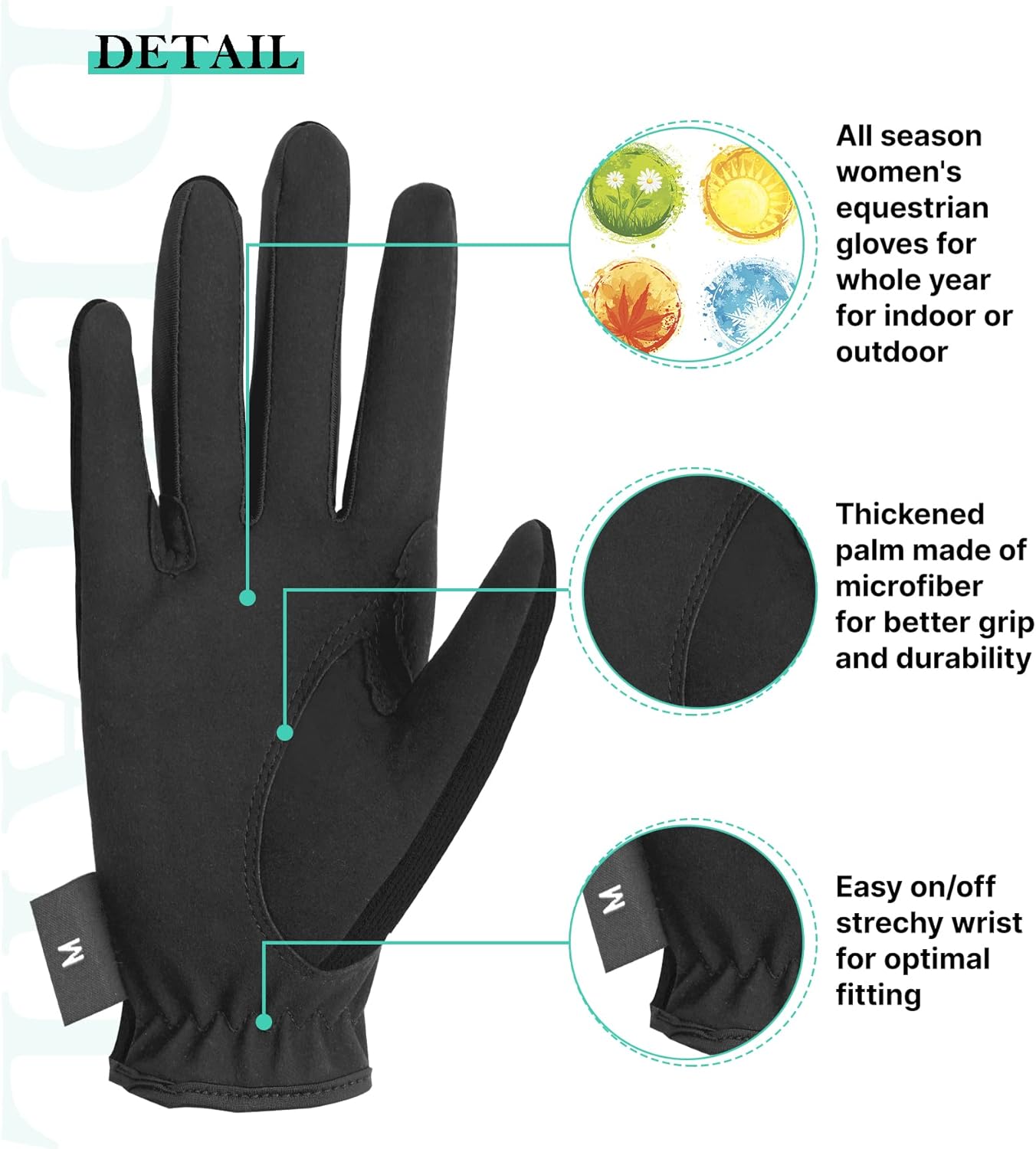 Thapower Guantes de equitación para mujer, guantes de equitación de invierno, guantes de equitación para mujer, jóvenes, niñas, para exteriores, con