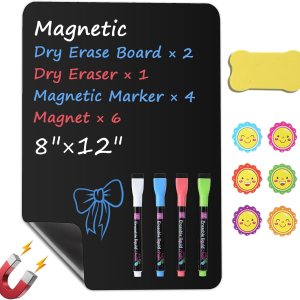 1 hoja magnética pequeña de borrado en seco para refrigerador, pizarra blanca de refrigerador de 12 x 8 pulgadas con tecnología resistente a las 1 hoja magnética pequeña de borrado en seco para refrigerador, pizarra blanca de refrigerador de 12 x 8 pulgadas con tecnología resistente a las