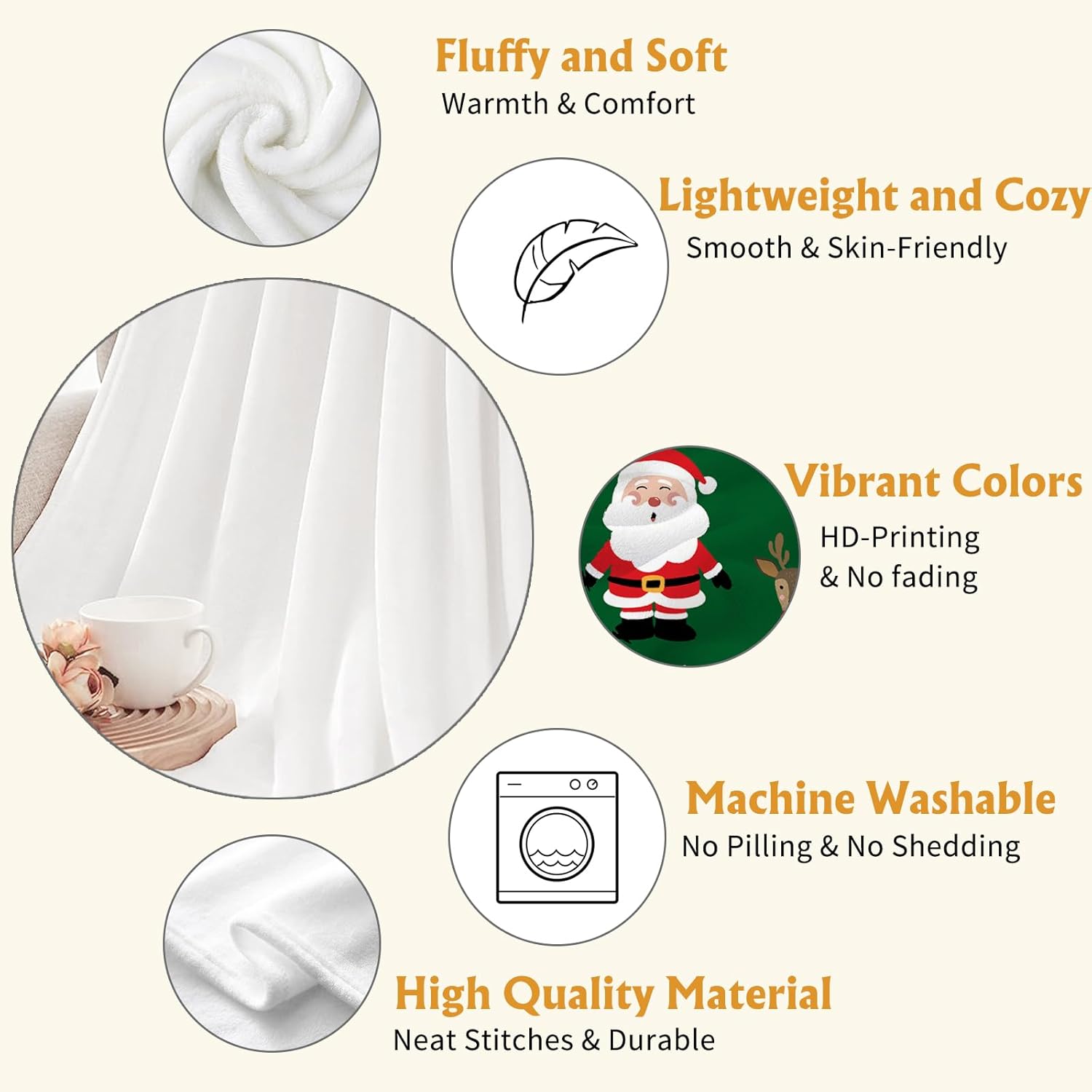 YeeJu Manta de Navidad para niños, pequeña, color verde, de Papá Noel, para niñas, niños, cama de bebé, suave, ligera, mullida, manta de forro polar