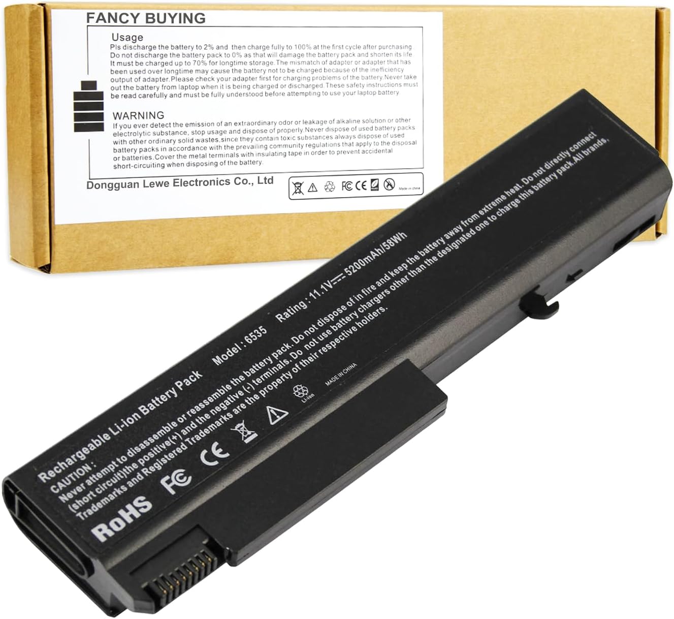 Fancy Buying 482962-001 486296-001 HSTNN-UB69 Batería compatible con HP EliteBook 8440P 6930P 8440W ProBook 6440B 6445B 645B 6540B 6550B 6555B