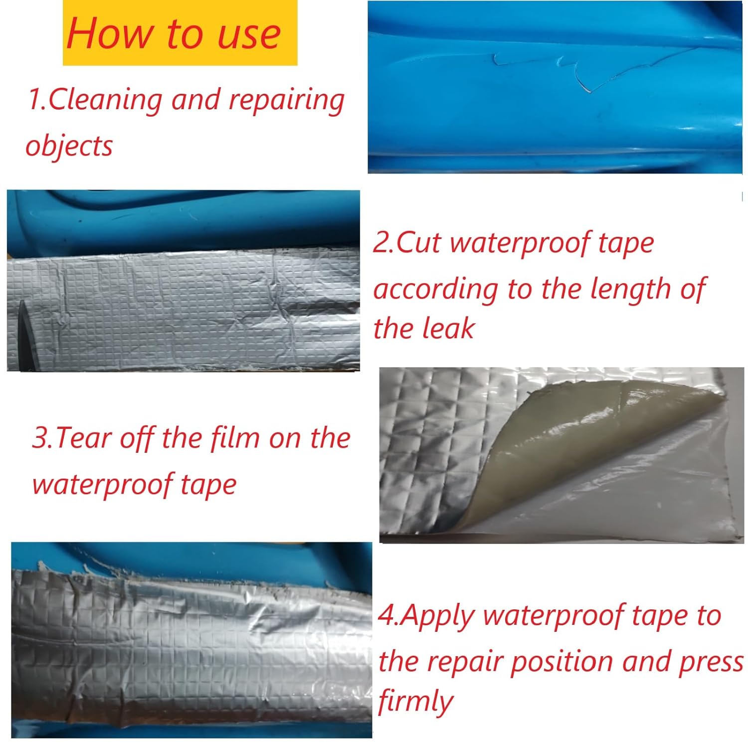 GZCHAOX Cinta impermeable de sellado de grietas, adecuada para fugas de barcos, impermeabilización en inodoros, tuberías, grietas de techo,