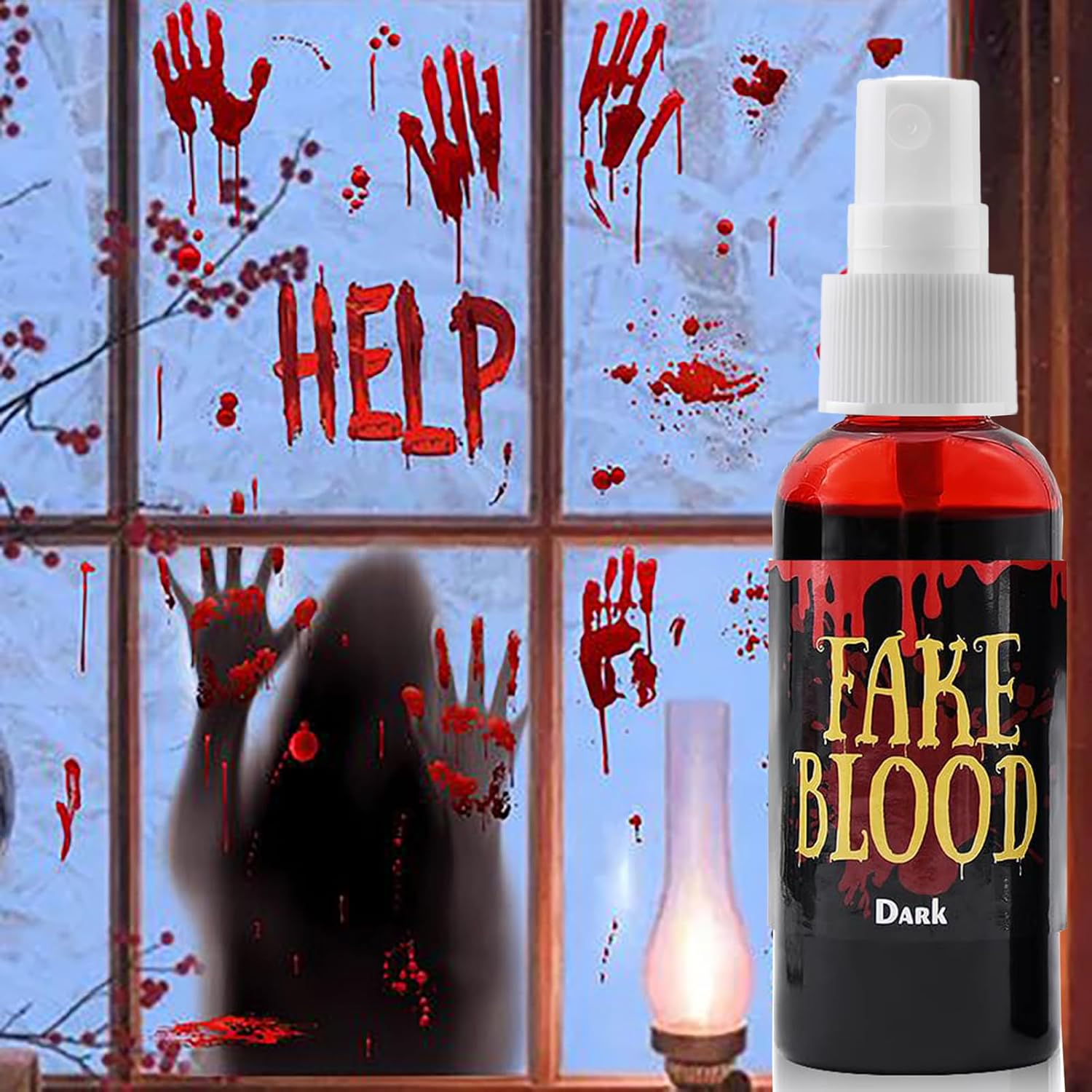 Fake Blood Washable,Fake Blood Makeup,Fake Blood for Clothes,Halloween Liquid Fake Blood Spray,Blood Splatter for Zombie Monster Vampire Clown