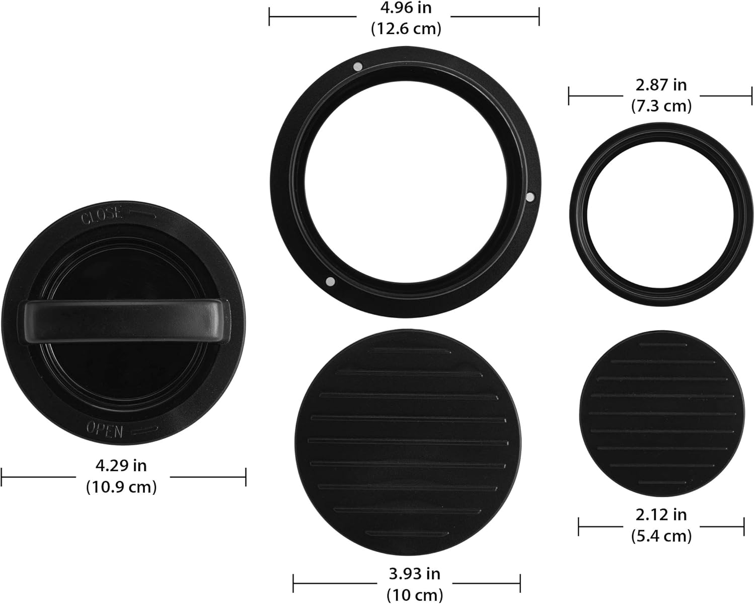 Farberware 5275229 Barbacoa – Prensa deslizante para hamburguesas de doble cara, color negro