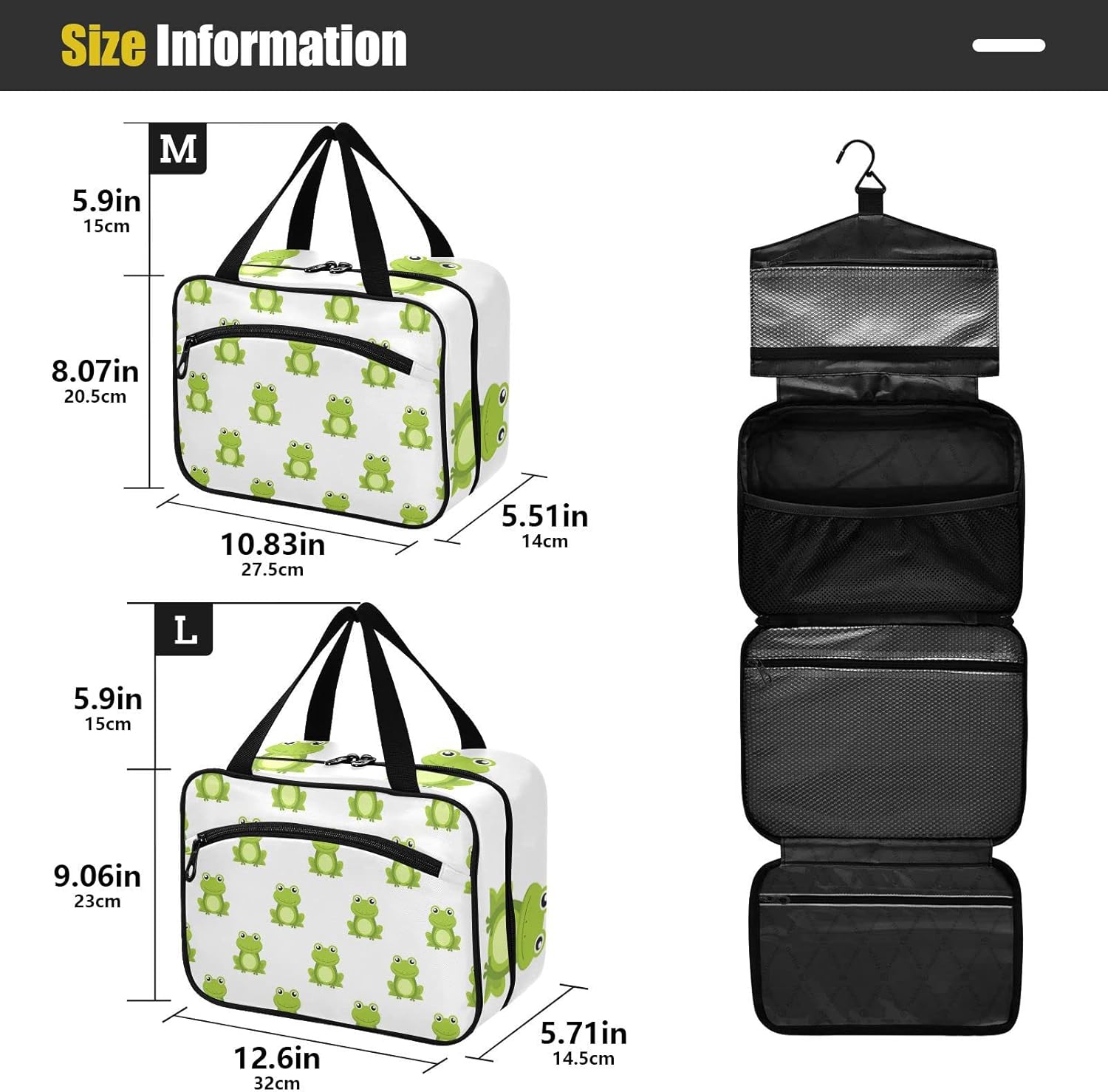 Neceser para mujer, organizador de maquillaje de viaje con gancho para colgar, bolsas de cosméticos para mujeres y hombres, bolsa de viaje para