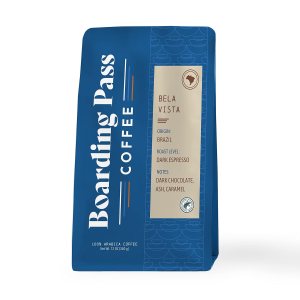 Boarding Pass Coffee Especialidad brasileña de origen único, tostado fresco, grano entero extra fuerte (Bela Vista – Dark Espresso, 12 onzas Boarding Pass Coffee Especialidad brasileña de origen único, tostado fresco, grano entero extra fuerte (Bela Vista – Dark Espresso, 12 onzas