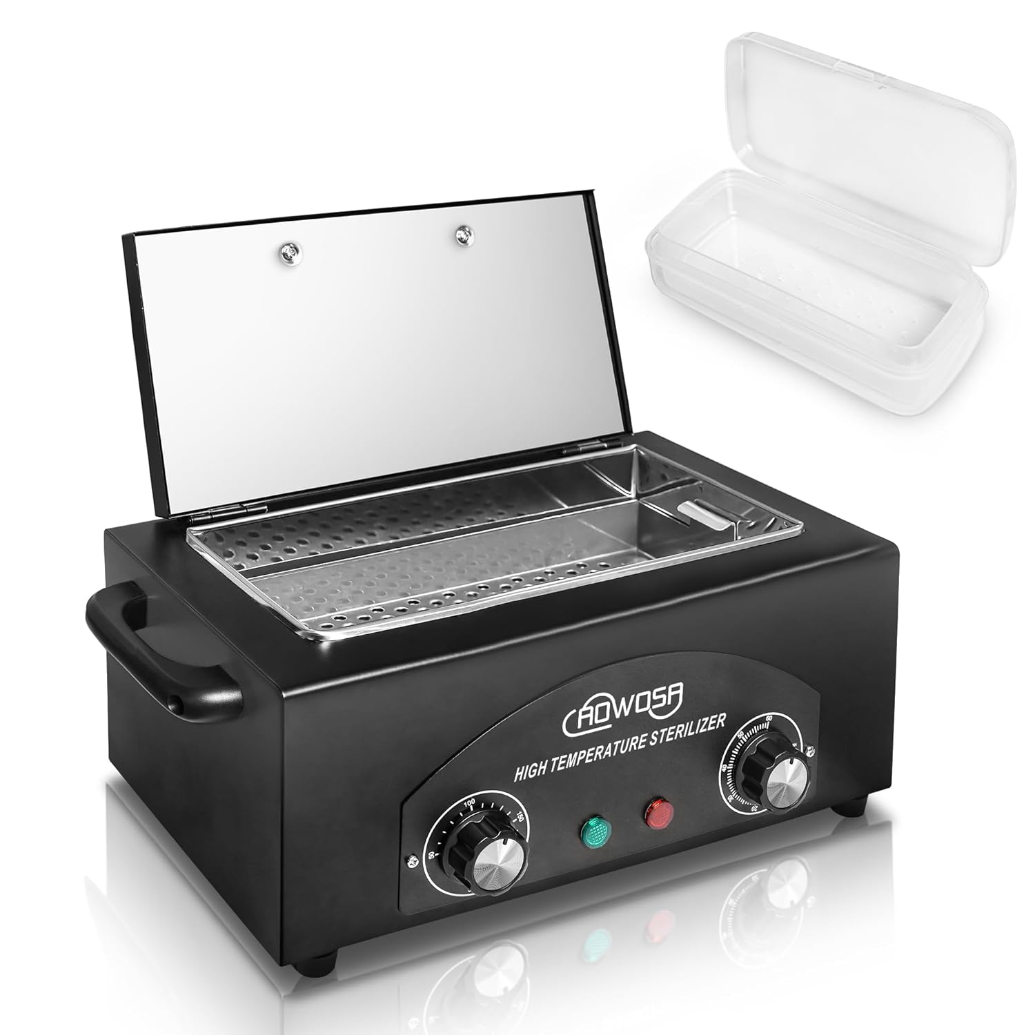 Caja de limpieza de herramientas de metal de alta temperatura, gabinete de calor seco de 2 L, limpieza de herramientas de metal para manicura,