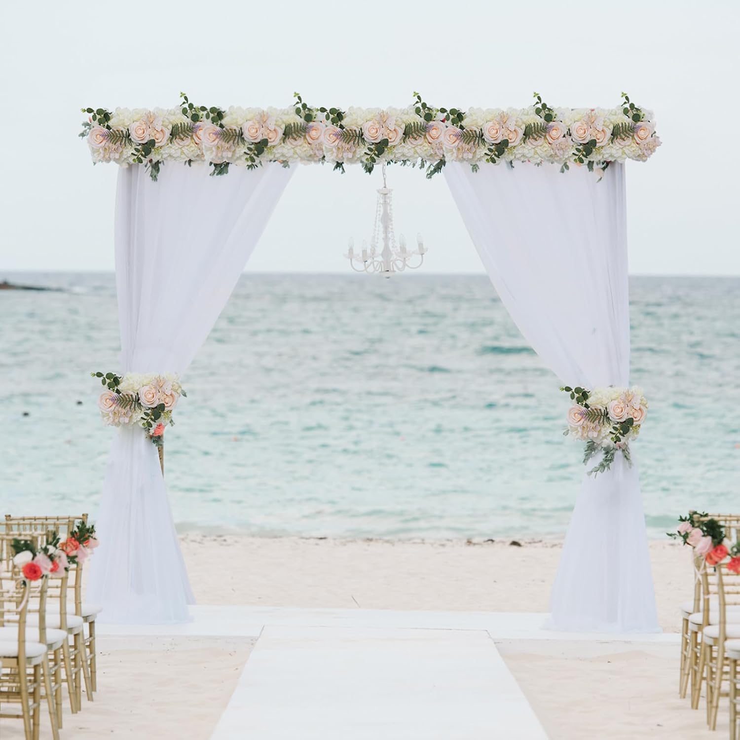 Garisey Mesa de comedor de boda, centro de mesa de flores, 2 piezas, decoración de carretera falsa de seda, rosa artificial para mesas, decoración