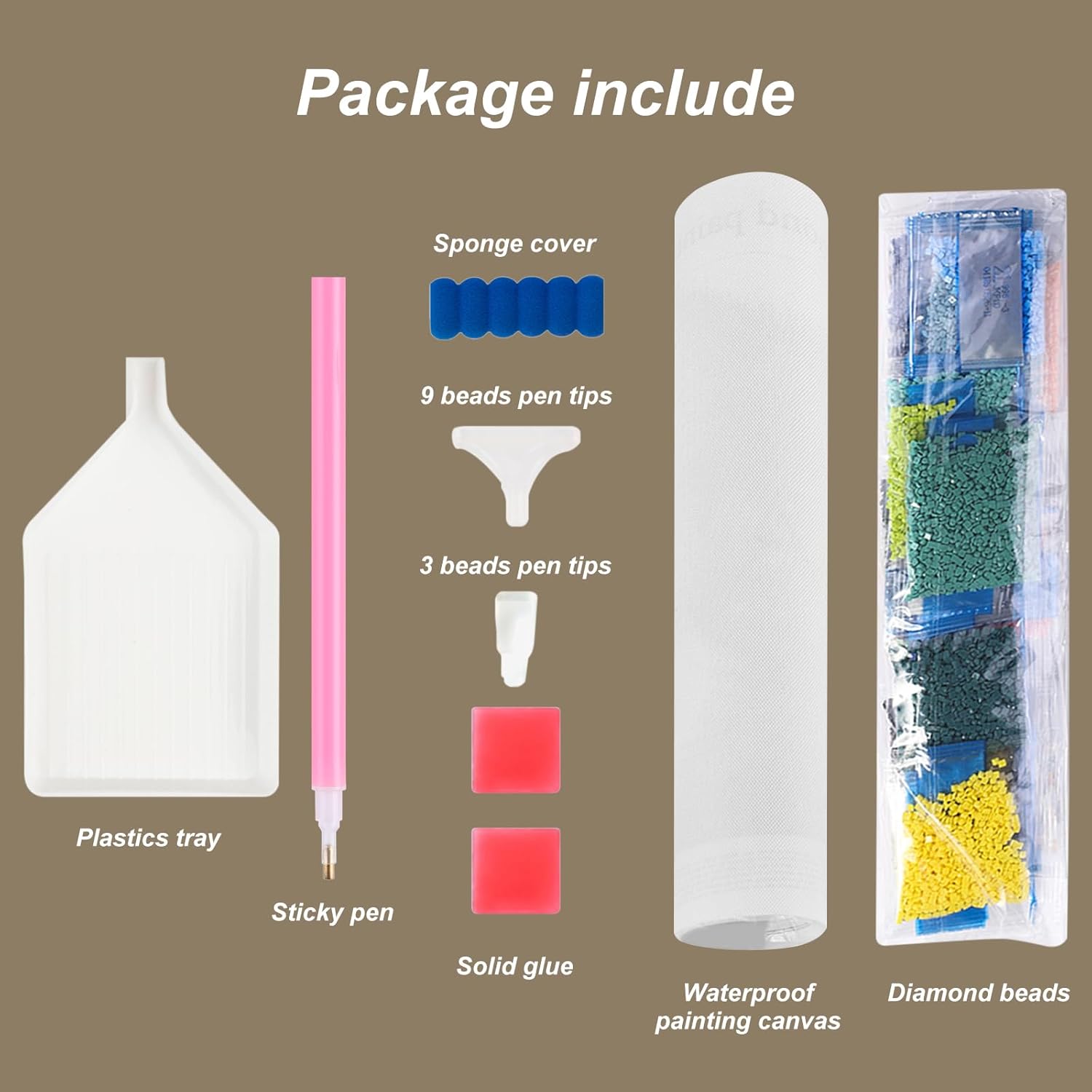 Stalente Kits de pintura de diamantes para adultos, búho 5D DIY kits de arte de diamantes para principiantes, pintura de diamante redonda de taladro