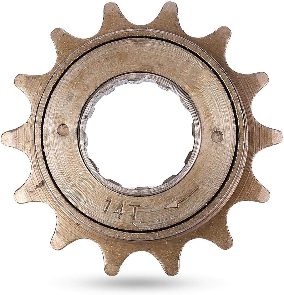 T best Rueda libre de una sola velocidad, rueda libre de bicicleta piñón engranaje 14T volante de una sola velocidad para bicicleta de carretera de