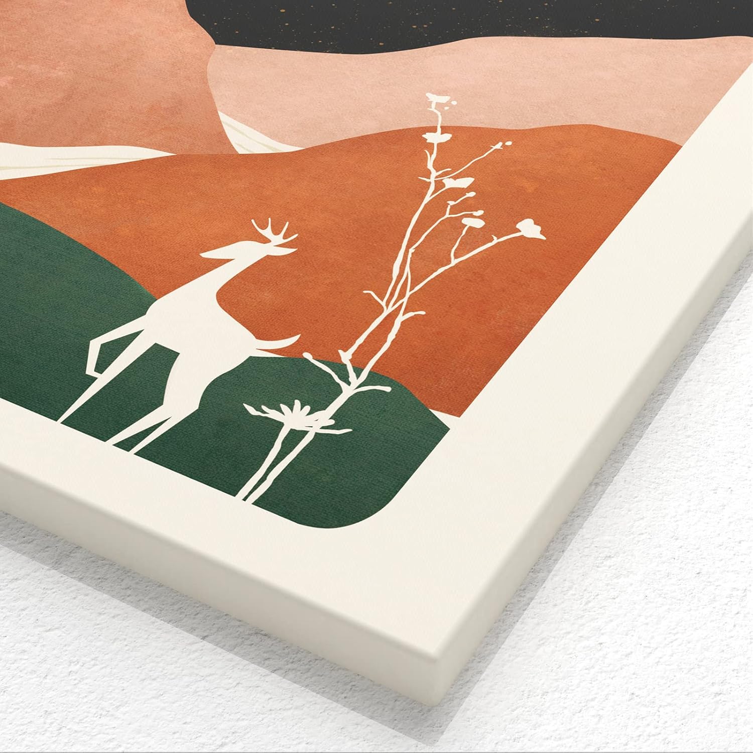 Juego de 3 arte de pared bohemio enmarcado, decoración de pared bohemia, arte de pared moderno de mediados de siglo, impresiones geométricas
