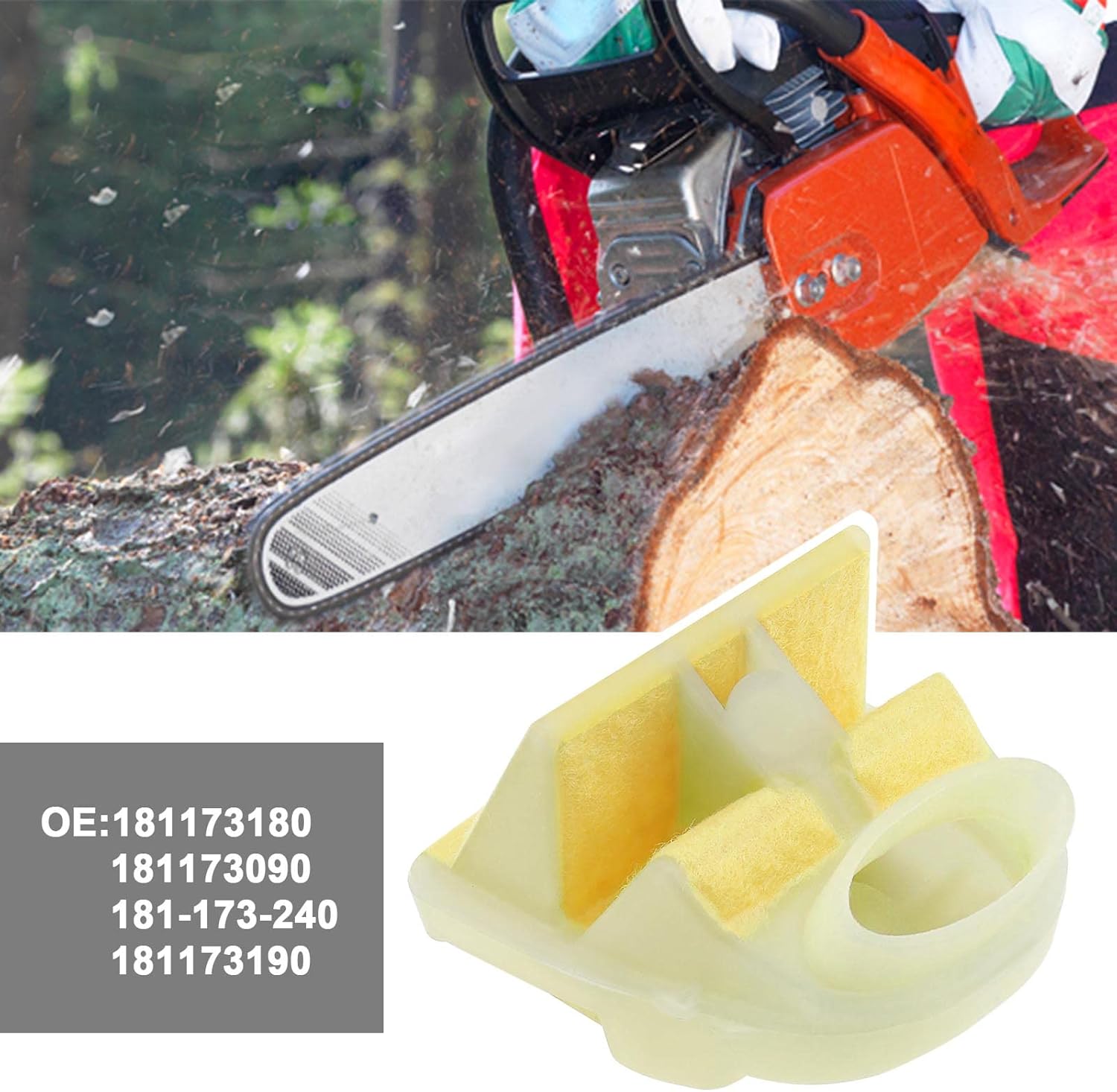 2 filtros de aire compatibles con Makita DCS51020 Dolmar PS-460 PS-510 PS-5100 PS-5100 S PS-5100 SH PS-5105 PS-5105 H Motosierra 181173180 181173090