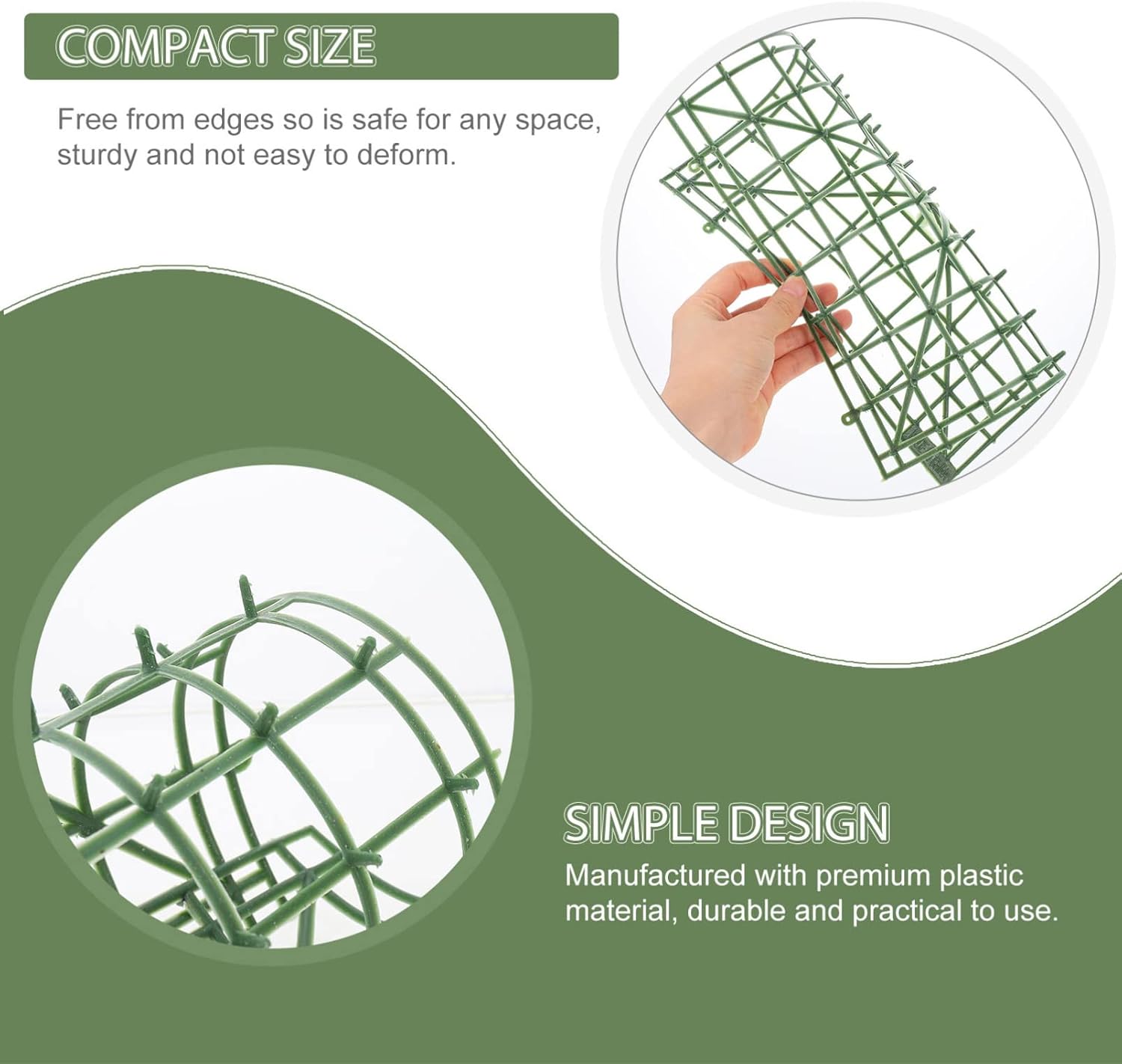 FOMIYES 8 paneles de rejilla de flores artificiales, marco de pared de flores, arcos de pared, telón de fondo, marcos de valla de plástico para
