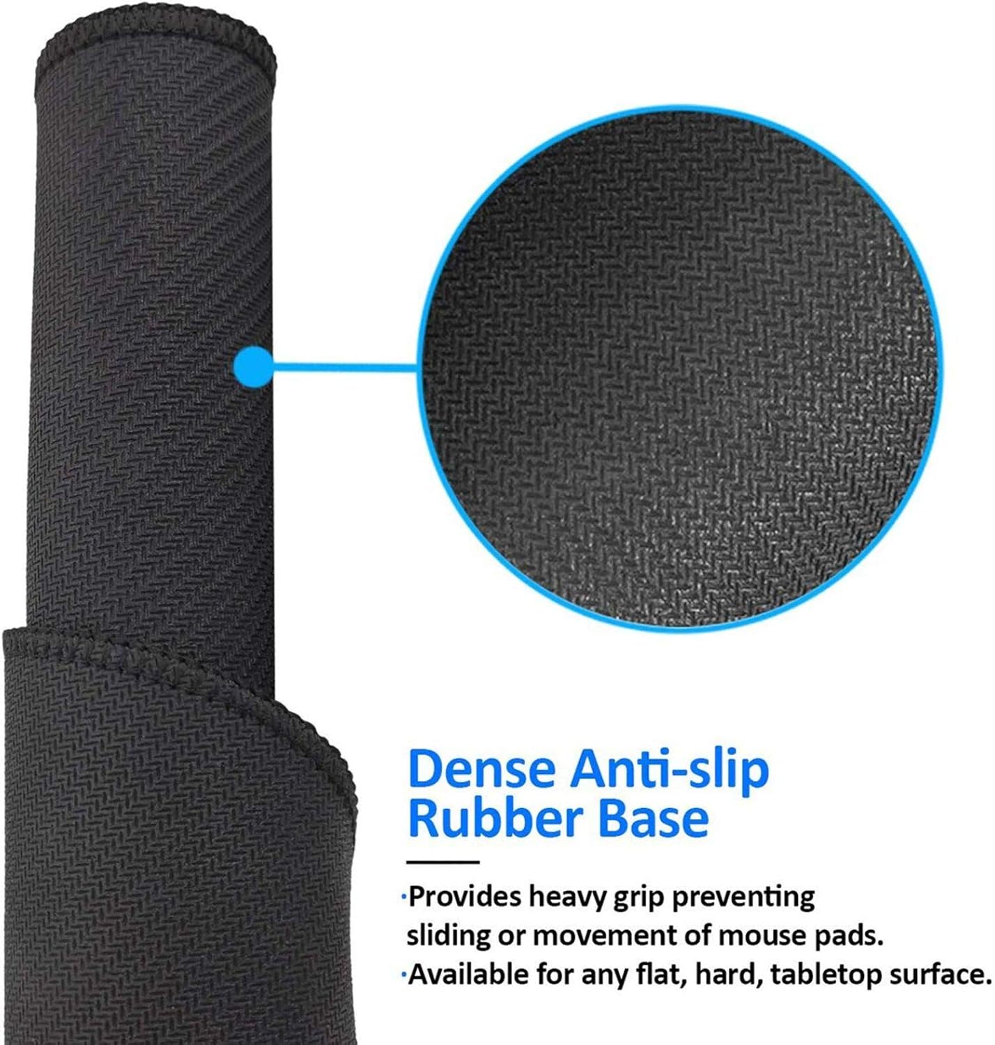 Alfombrilla de mouse redonda para música, bonita alfombrilla de mouse para juegos pequeña, impermeable, base de goma antideslizante, borde de