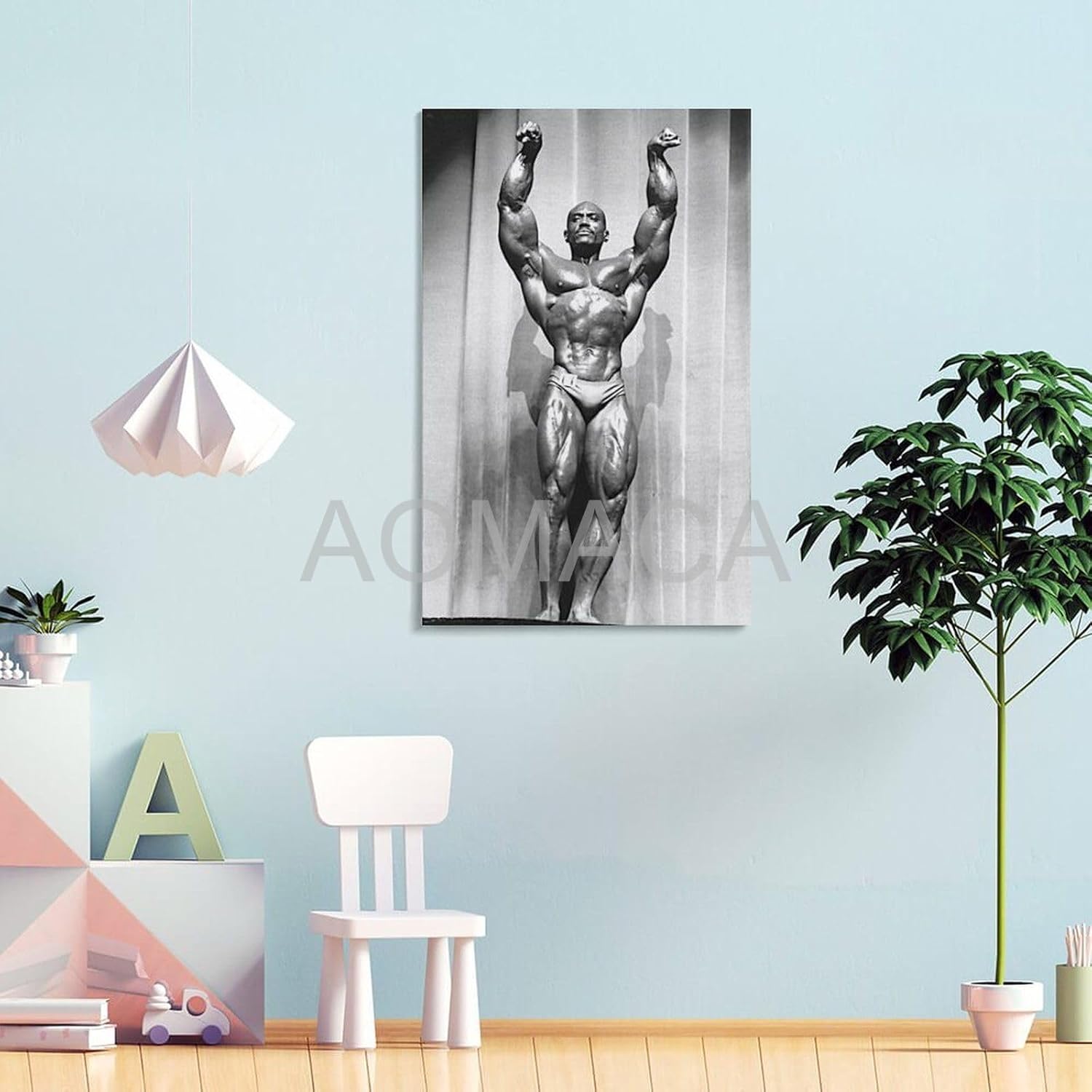 MOJDI Póster de Sergio Oliva para culturista, 4 pósteres e impresiones de pintura en lienzo para decoración de sala de estar, dormitorio, 20 x 30