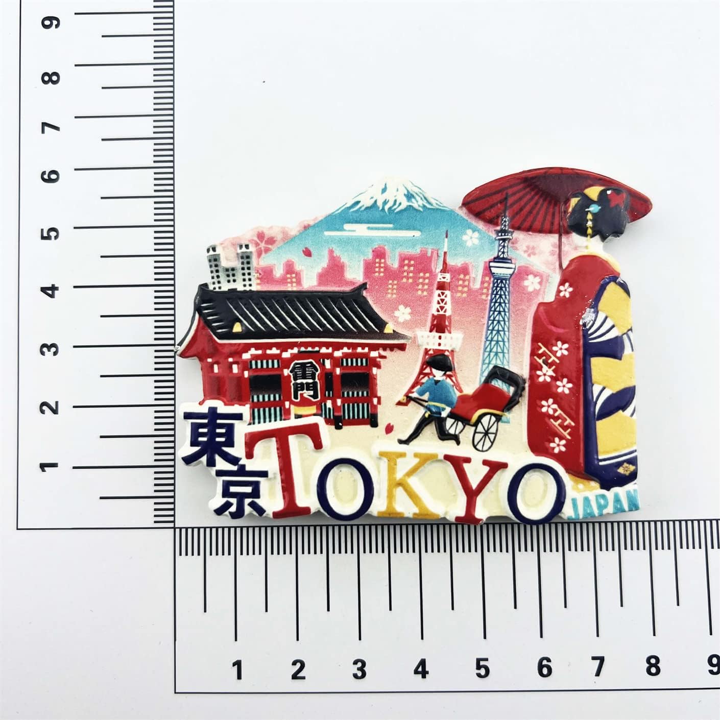 Tokio Japón – Imán de recuerdo para nevera en 3D, hecho a mano para nevera, colección de decoración para el hogar y la cocina