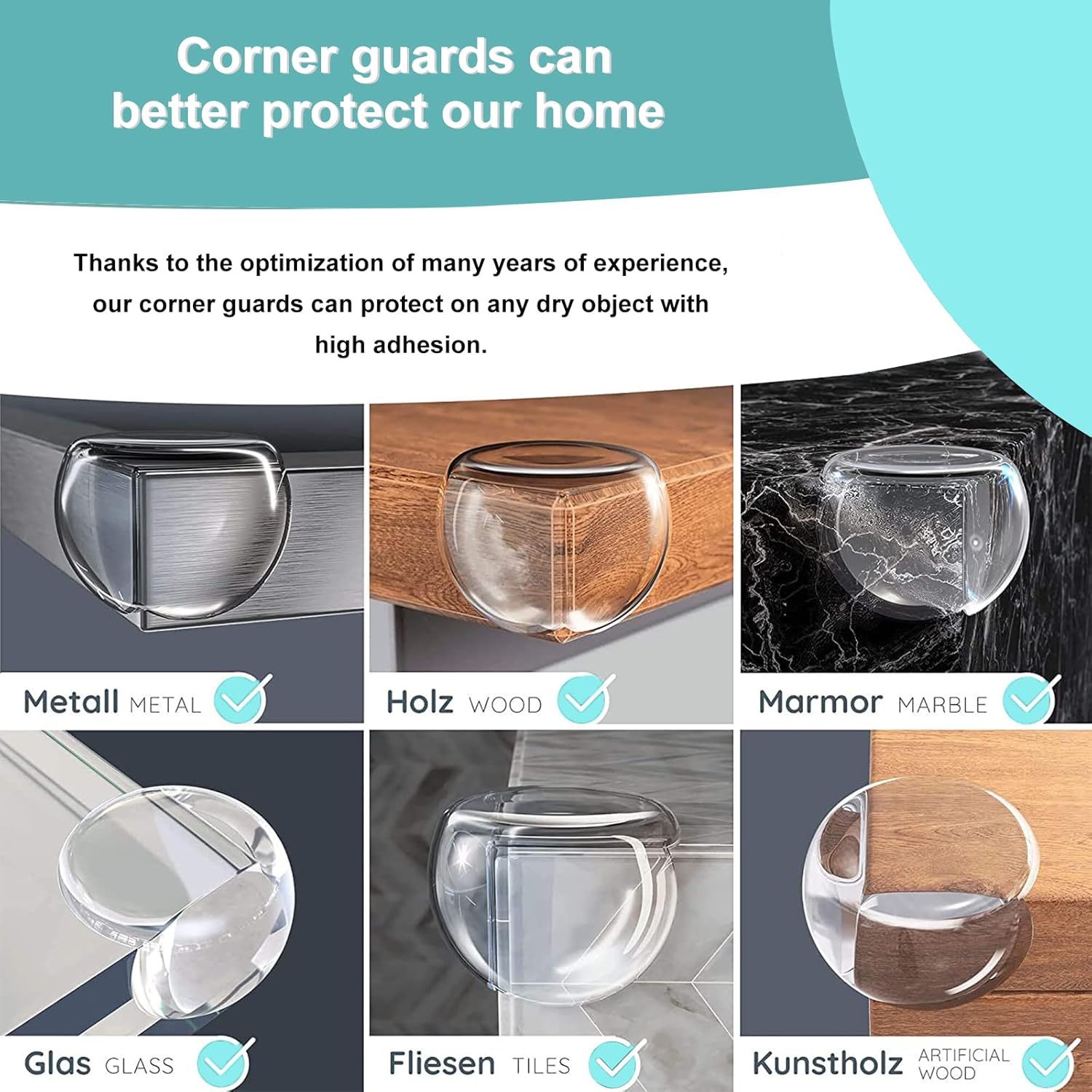 Protector de esquina para bebé, paquete de 24 protectores L, protector de esquinas para muebles y parachoques de seguridad de bordes, parachoques y