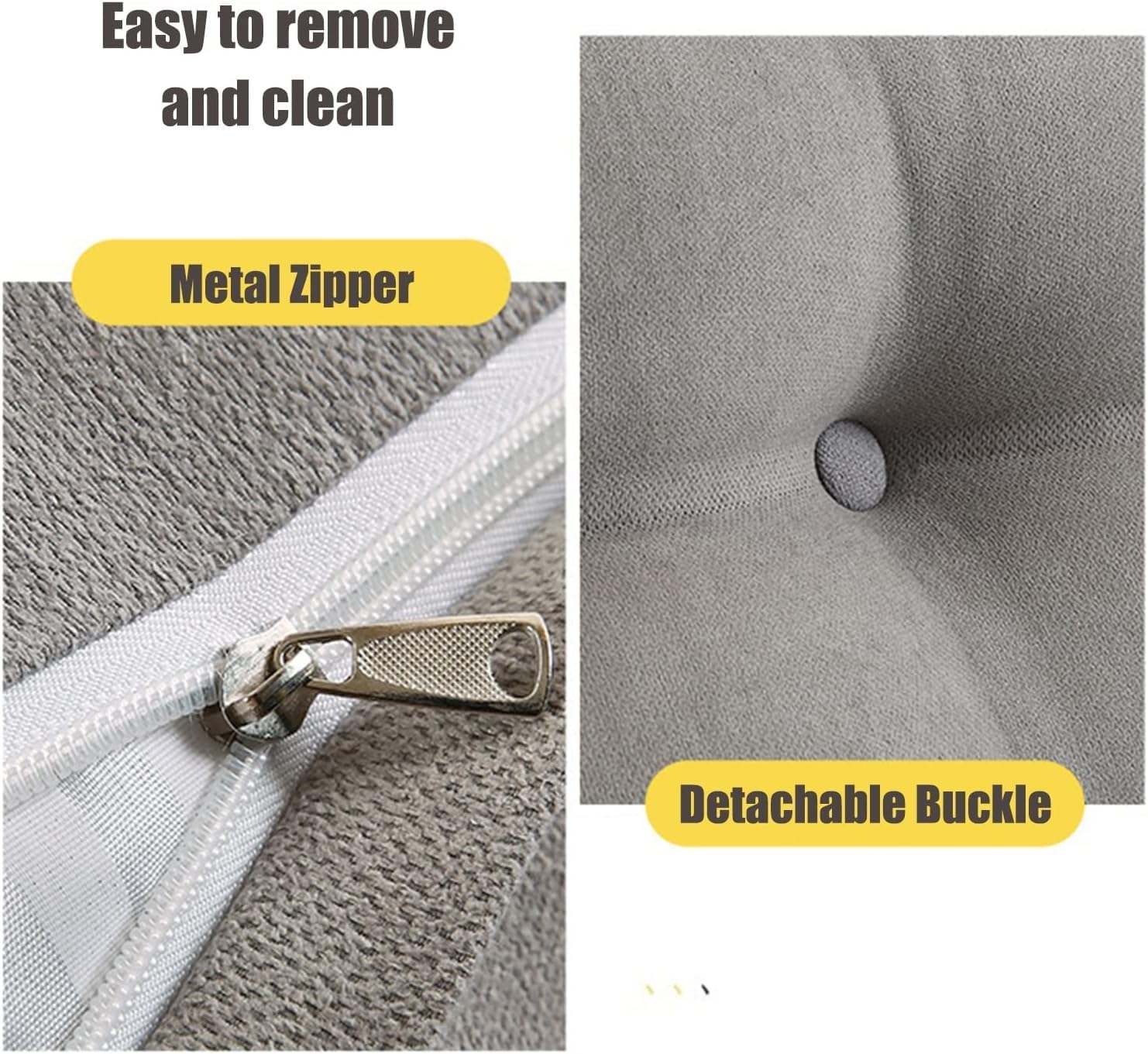 Cojín de cama de lectura Queen  Almohada triangular de cuña para cabecero, soporte de posicionamiento trasero, relleno extra y funda extraíble para