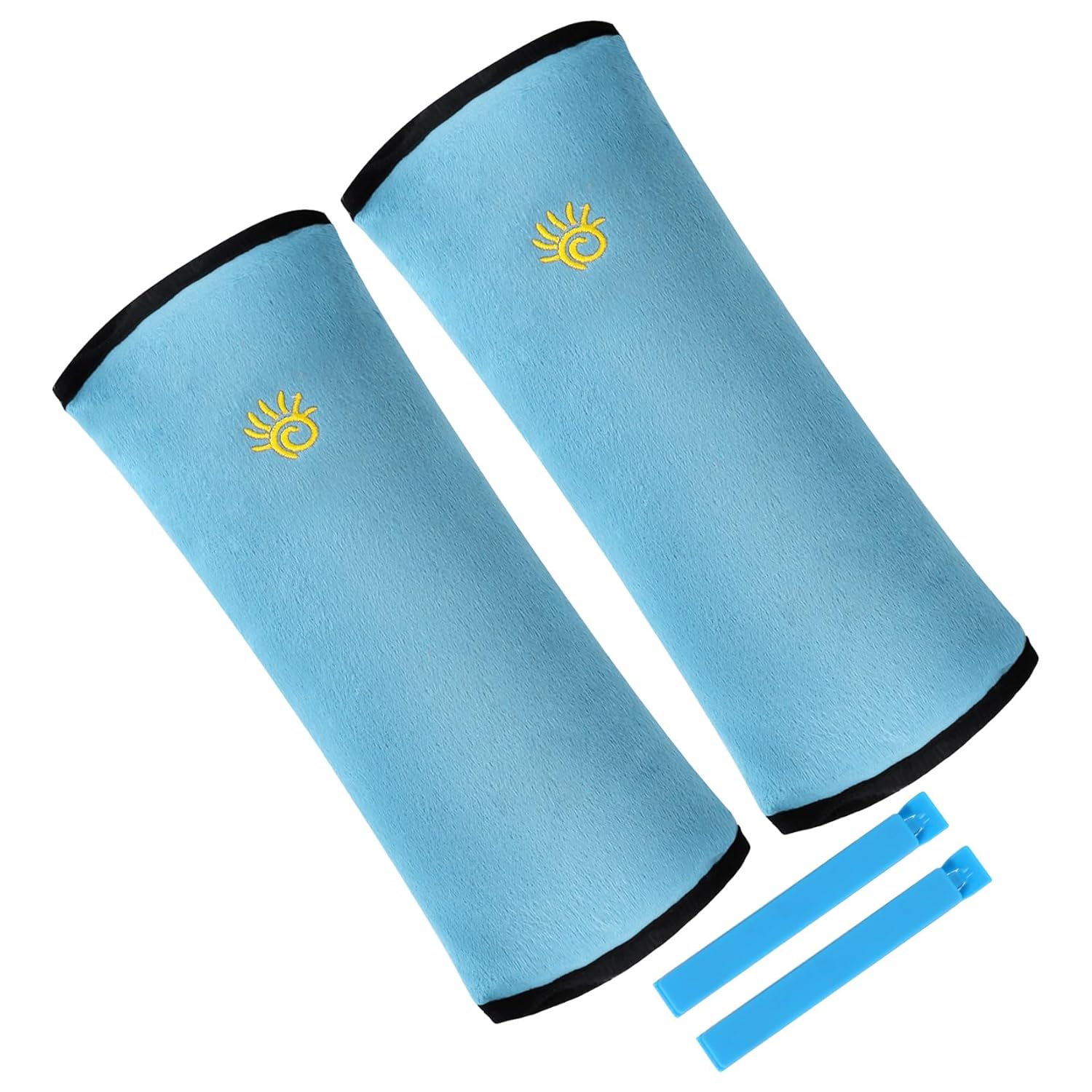 SSAWcasa Almohada para cinturón de seguridad para niños, paquete de 2 fundas de almohada para cinturón de seguridad para viajes de niños, almohada
