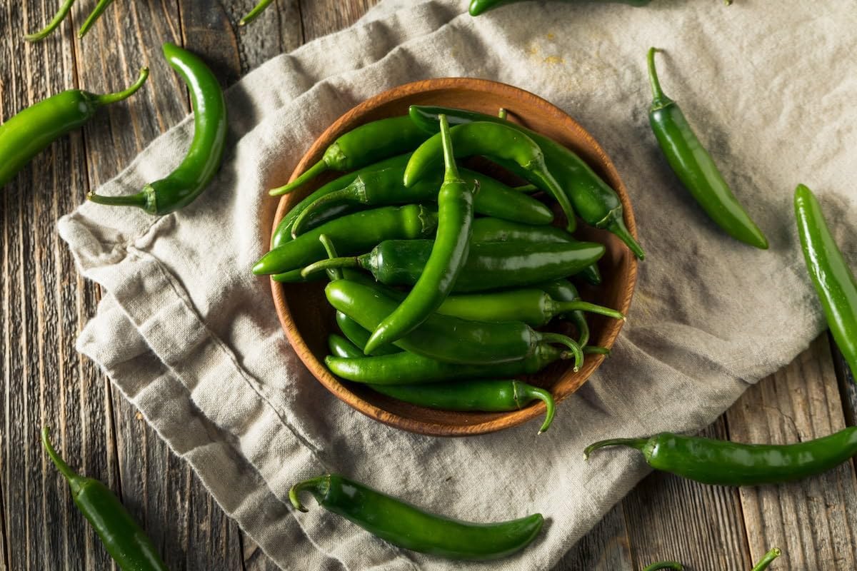 Semillas de pimiento picante serrano – Paquete de más de 100 unidades – para 2024 23,000 Scoville Mexicano Verde Verde Chile picante picante Chile