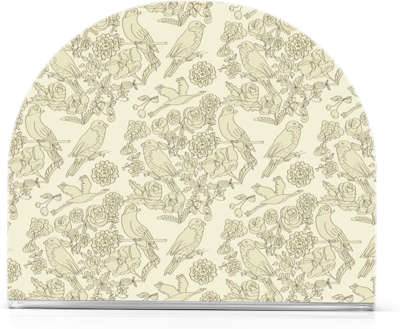 Servilletero retro floral pájaros para mesas, servilleteros de acrílico transparente para cócteles, cocina, restaurante, bar, decoración del hogar