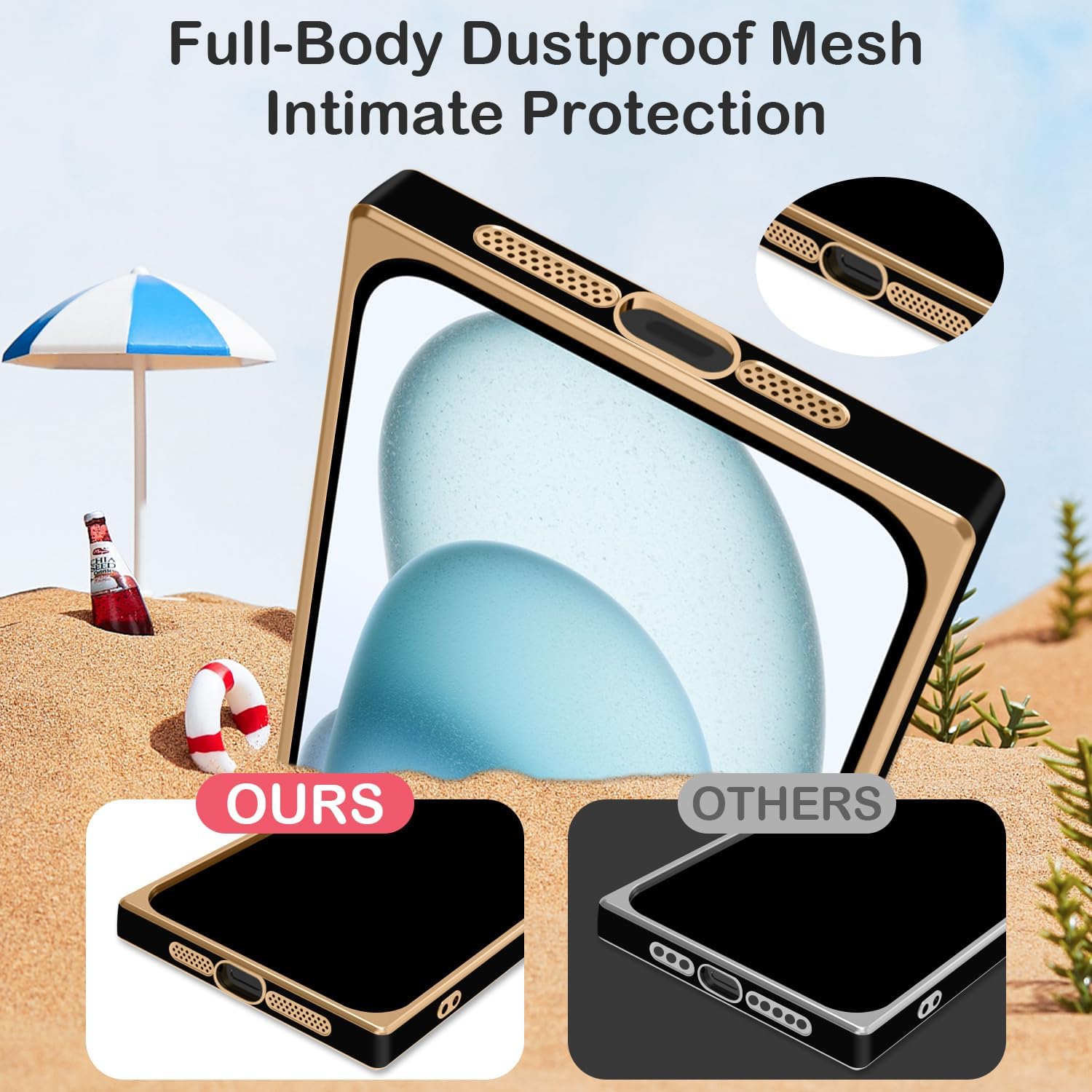PSIOXY Funda magnética cuadrada para iPhone 15 compatible con Magsafe compatible con carga inalámbrica protección a prueba de salpicaduras TPU suave