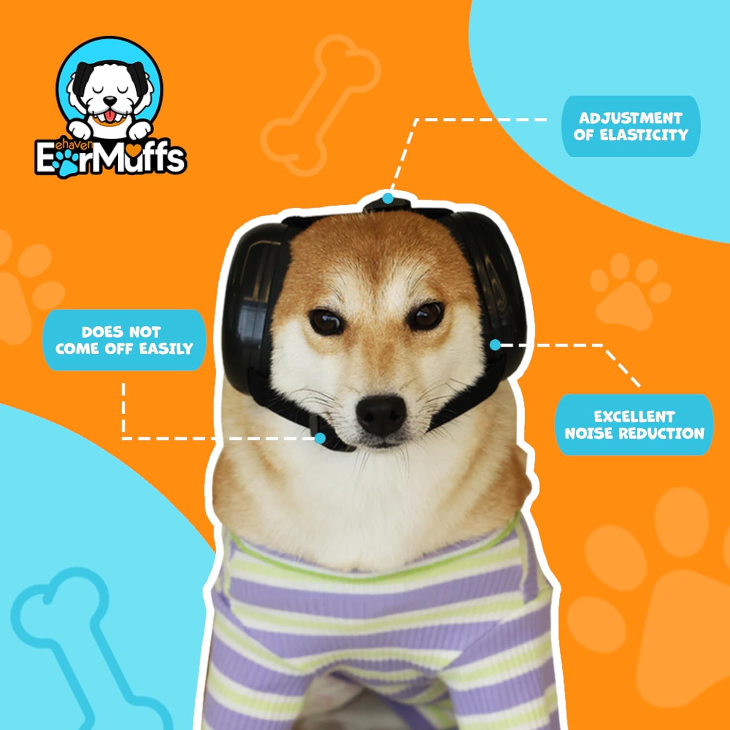 Orejeras para perros para protección contra el ruido y cuello calmante, talla M, son demasiado grandes para chiguaguas, ansiedad del perro,
