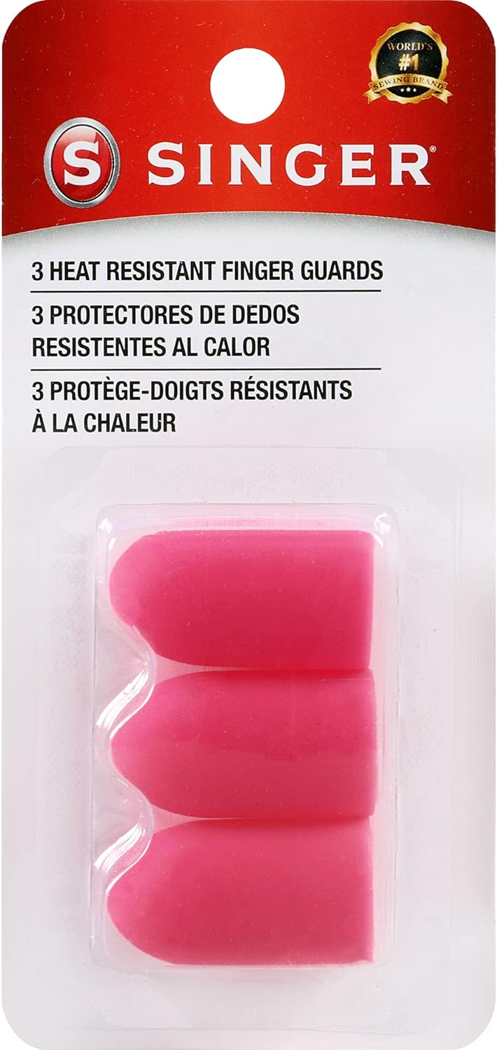 SINGER 00195 – Protectores de dedos protectores resistentes al calor, 3 unidades, color rosa