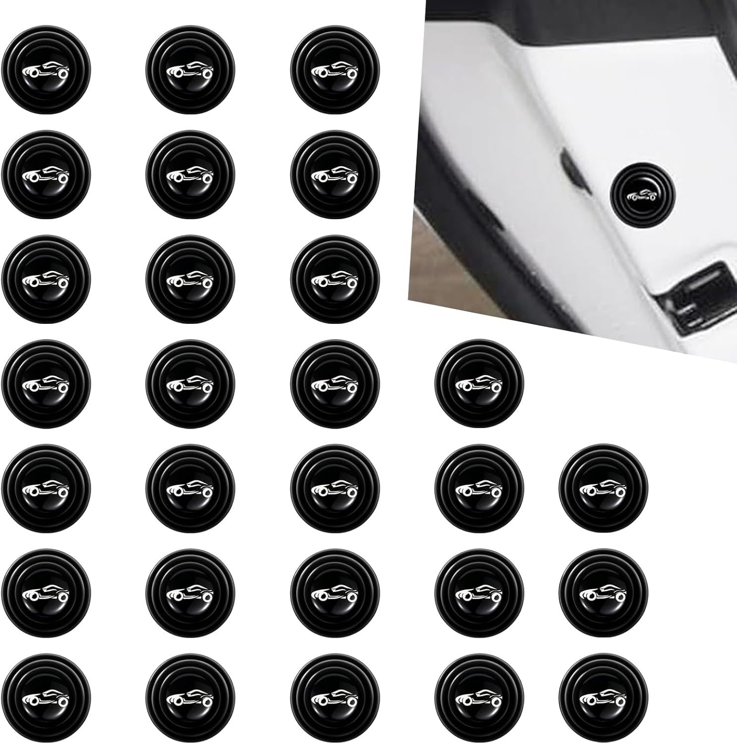 30 piezas de amortiguadores de puerta de automóvil, anti-colisión, impermeable, protección de puerta automotriz, reemplazo universal de juntas de