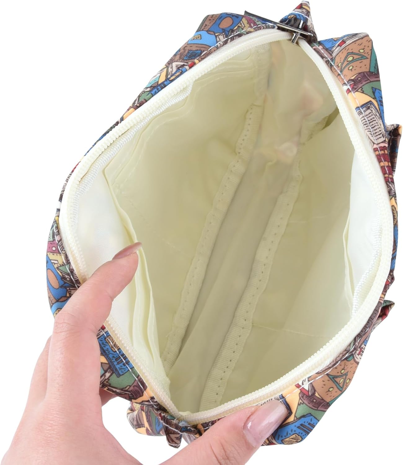 qianshan Organizador multifuncional para cartera, bolsa de viaje impermeable con cremallera, estuche de almacenamiento de suministros de diario