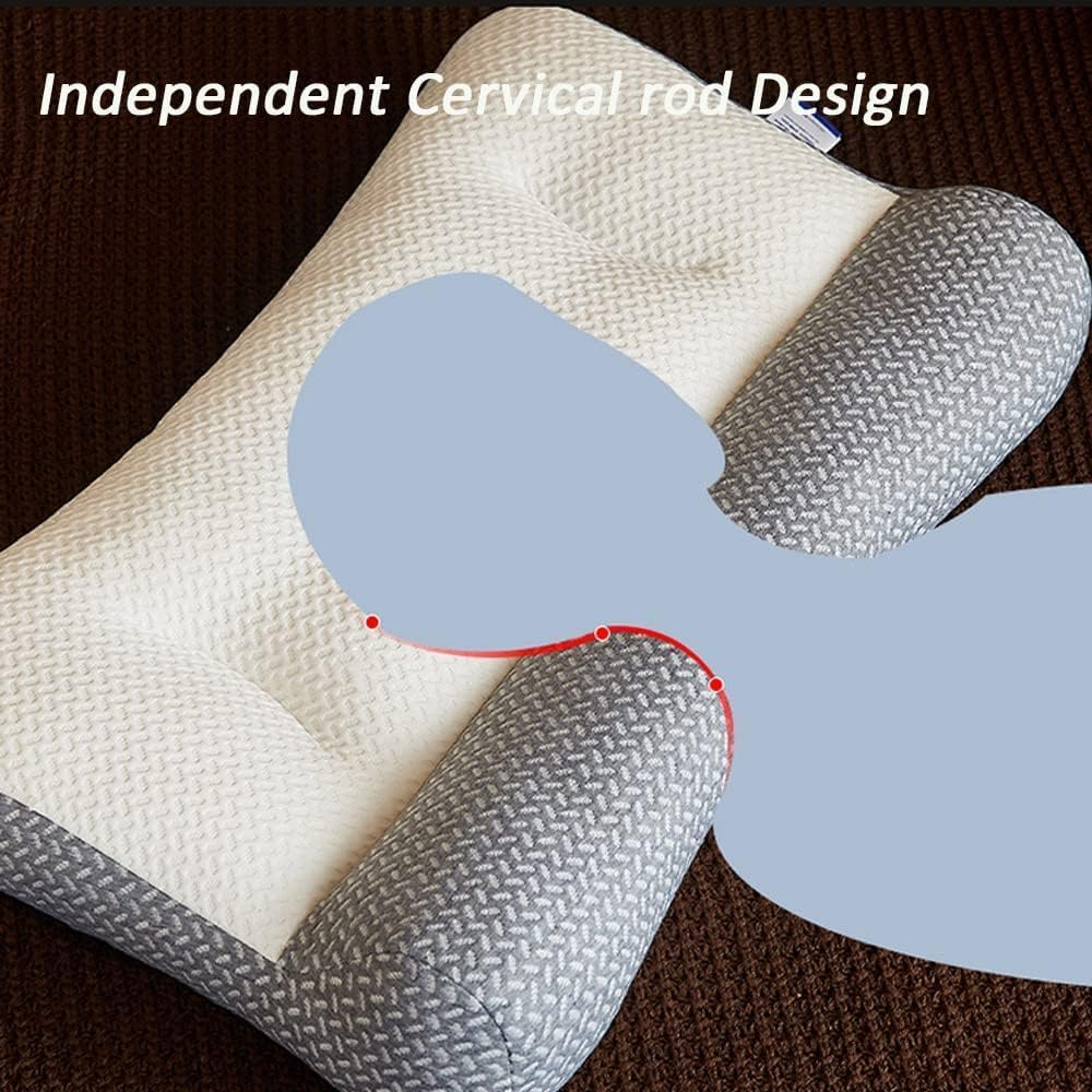 R&R Comfort – Almohada para dormir, almohada súper ergonómica, protege tu cuello y columna vertebral, almohada de cuello robusta y rústica,