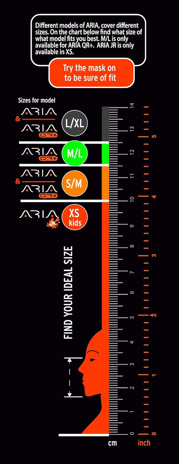 OCEAN REEF – Aria QR + Máscara de esnórquel de liberación rápida – Máscara de esnórquel de cara completa – Visión submarina de 180 grados – 8