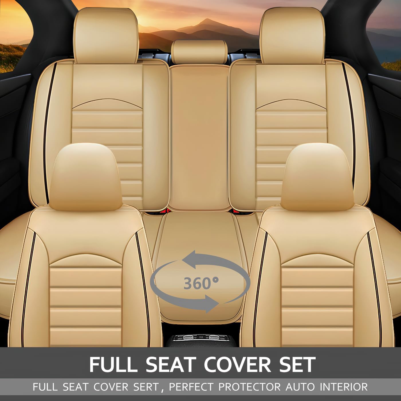ROBECCHI Fundas de asiento de automóvil para Chevy Trailblazer 2021-2023, 5 fundas de asiento impermeables de piel sintética para asientos