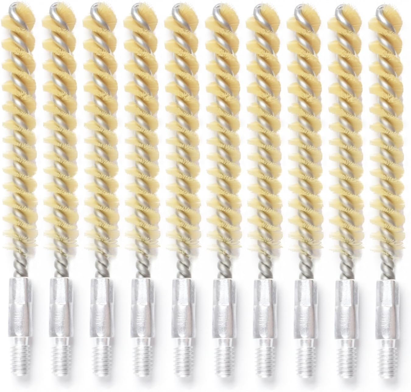 Cepillo de limpieza de pistola de cerdas de nailon para pistola de rifle 8-32 5-16 hilos (calibre .22-blanco)