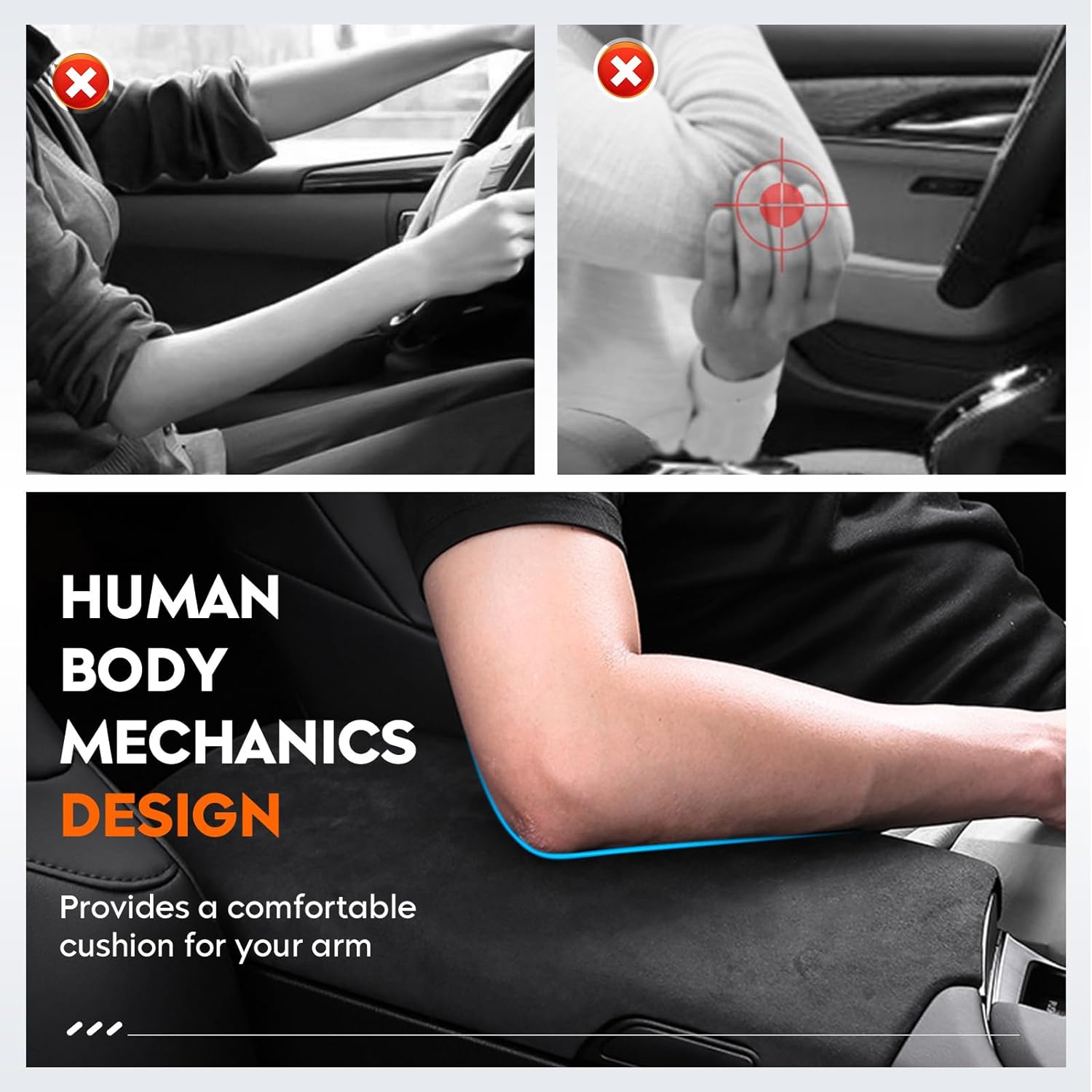 Youxmoto Tapa de consola central para Ford Mustang 2005 2006 2007 2008 2009, kit de reparación de cubierta de reposabrazos, color negro se adapta a