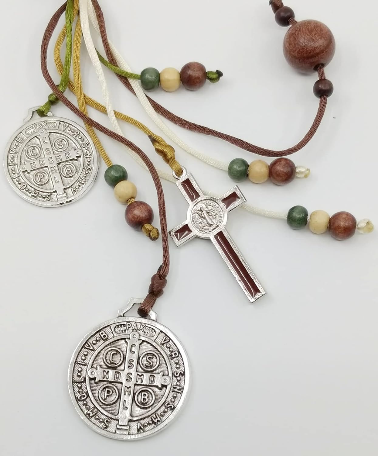 San Benito Católica Casa Bendición con San Benito de Nursia Tarjeta, llavero, la oración del Señor  Santo Patrón de Europa San Benito Percha de