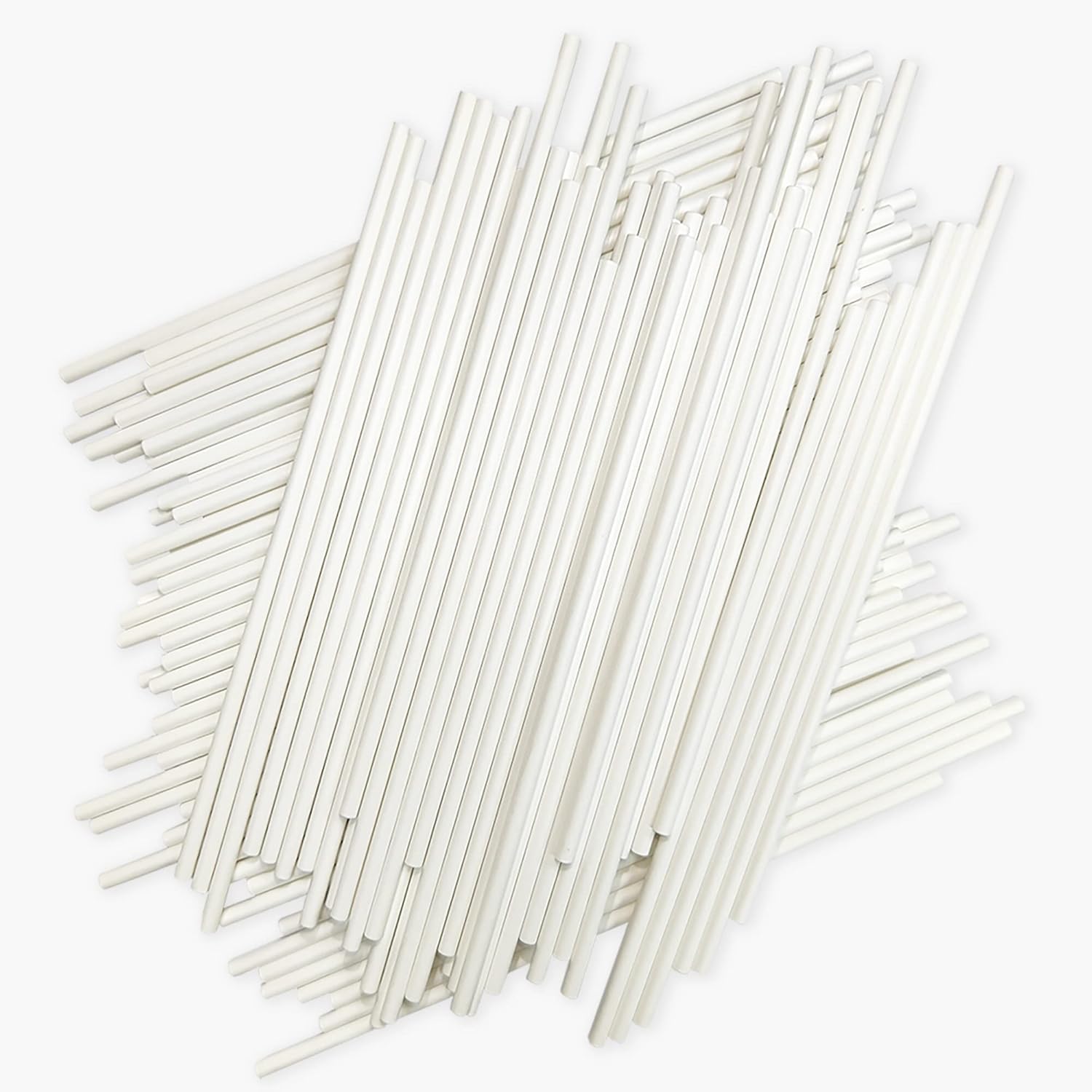 300 palitos de papel blanco de 4 pulgadas, palitos para tartas, palitos de ventosa para galletas, dulces de arcoíris, chocolate, decoración de pastel