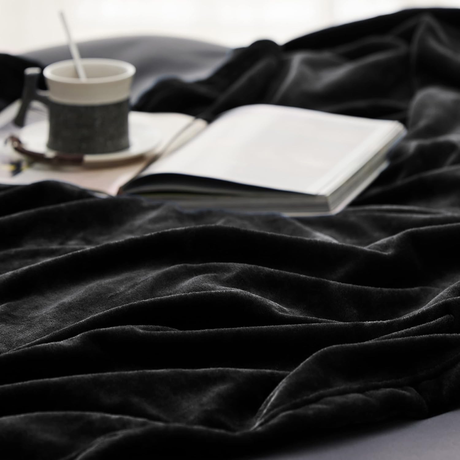 Bedsure – Manta de franela de colores sólidos