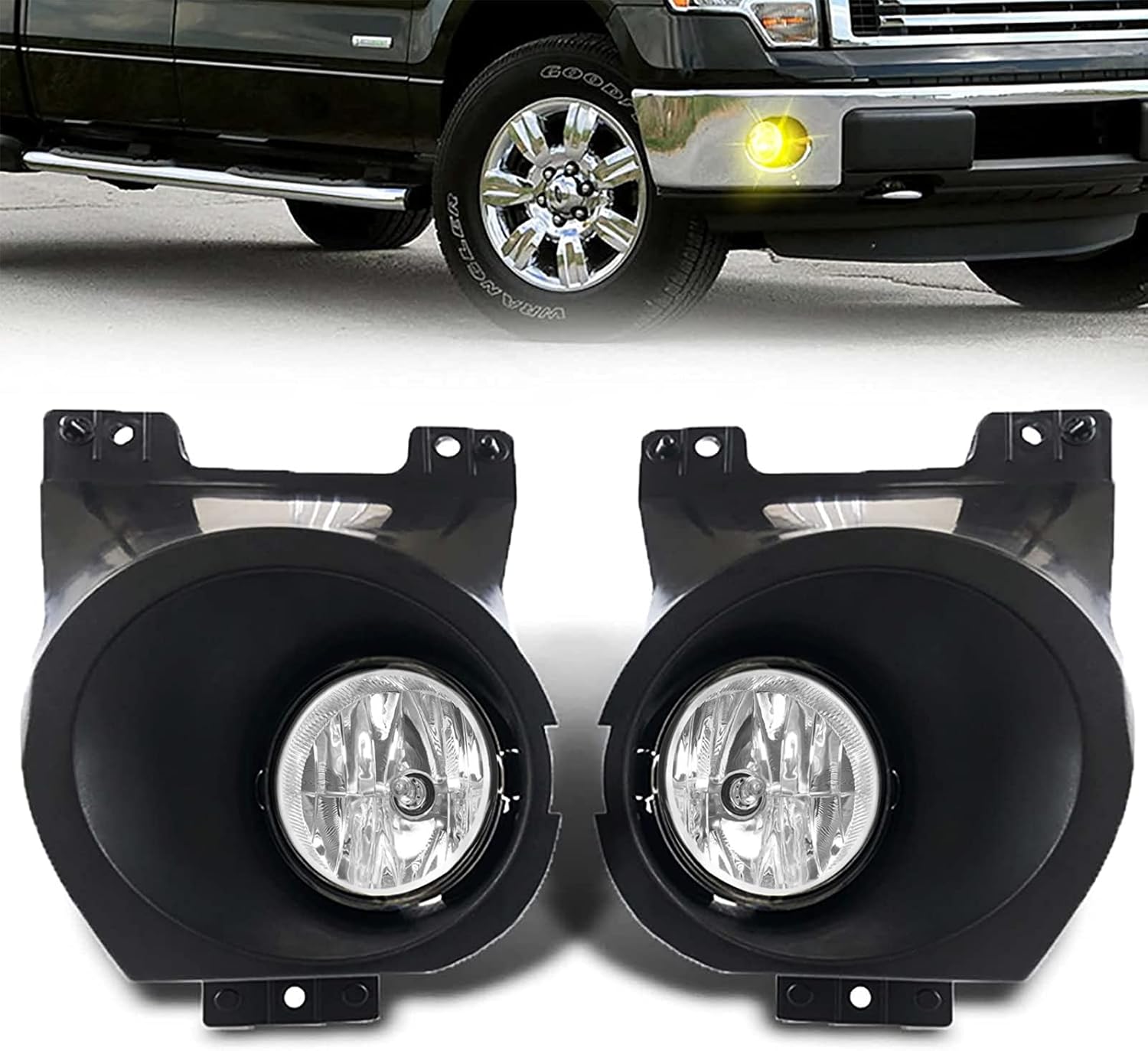 Luces antiniebla para Ford F-150 con bombillas H10 12V42W montaje de luces de conducción (halógeno)