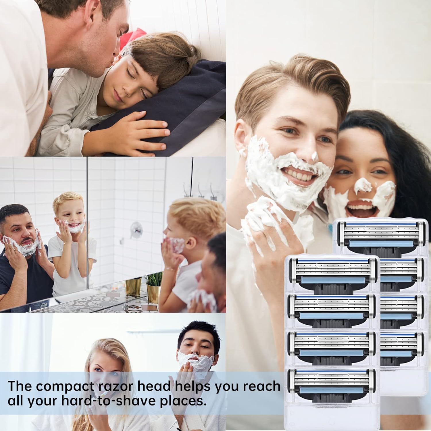 Cuchillas de afeitar para hombres, repuestos de cuchillas de afeitar para hombre Gillette, repuestos manuales de afeitar, cuchillas de corte de