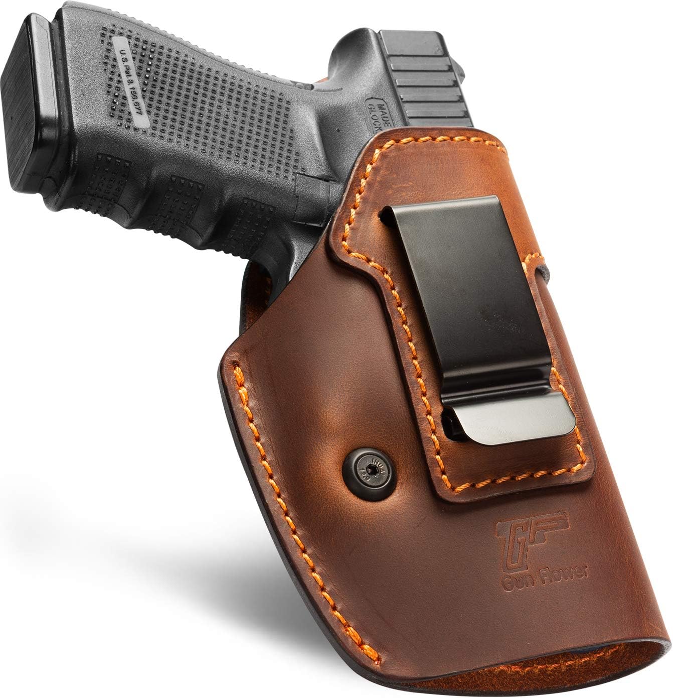 Funda de cuero de grano completo compatible con Glock 17 19 22 31 42 43Taurus G2C G3C G3M&P ShieldHellcat XDM 40P320 P365Two para adaptarse a la