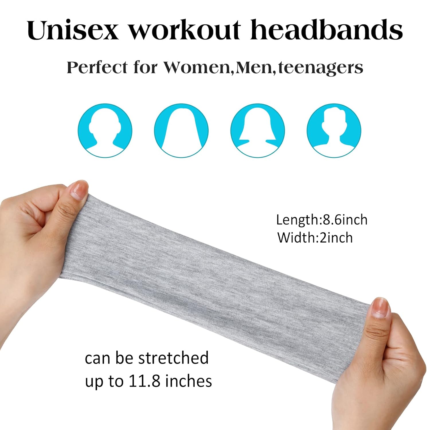 TERSE Diademas de tela para mujer, bandas para el cabello rosa para mujer, antideslizantes, de tela suave, banda fina para la cabeza, bandas